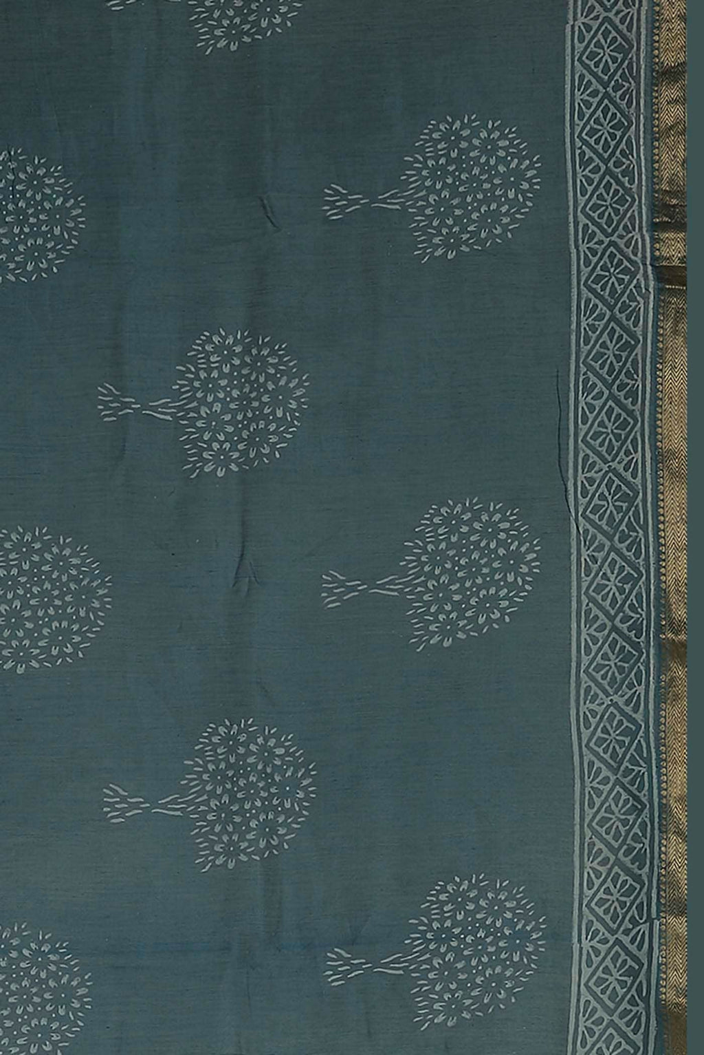 Blue Maheshwari Silk Cotton Saree