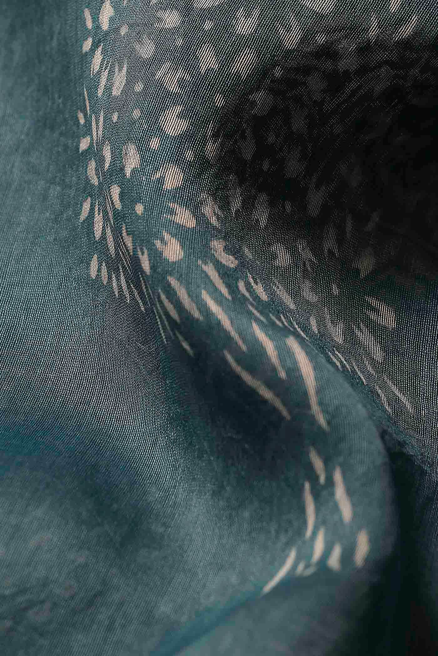 Blue Maheshwari Silk Cotton Saree