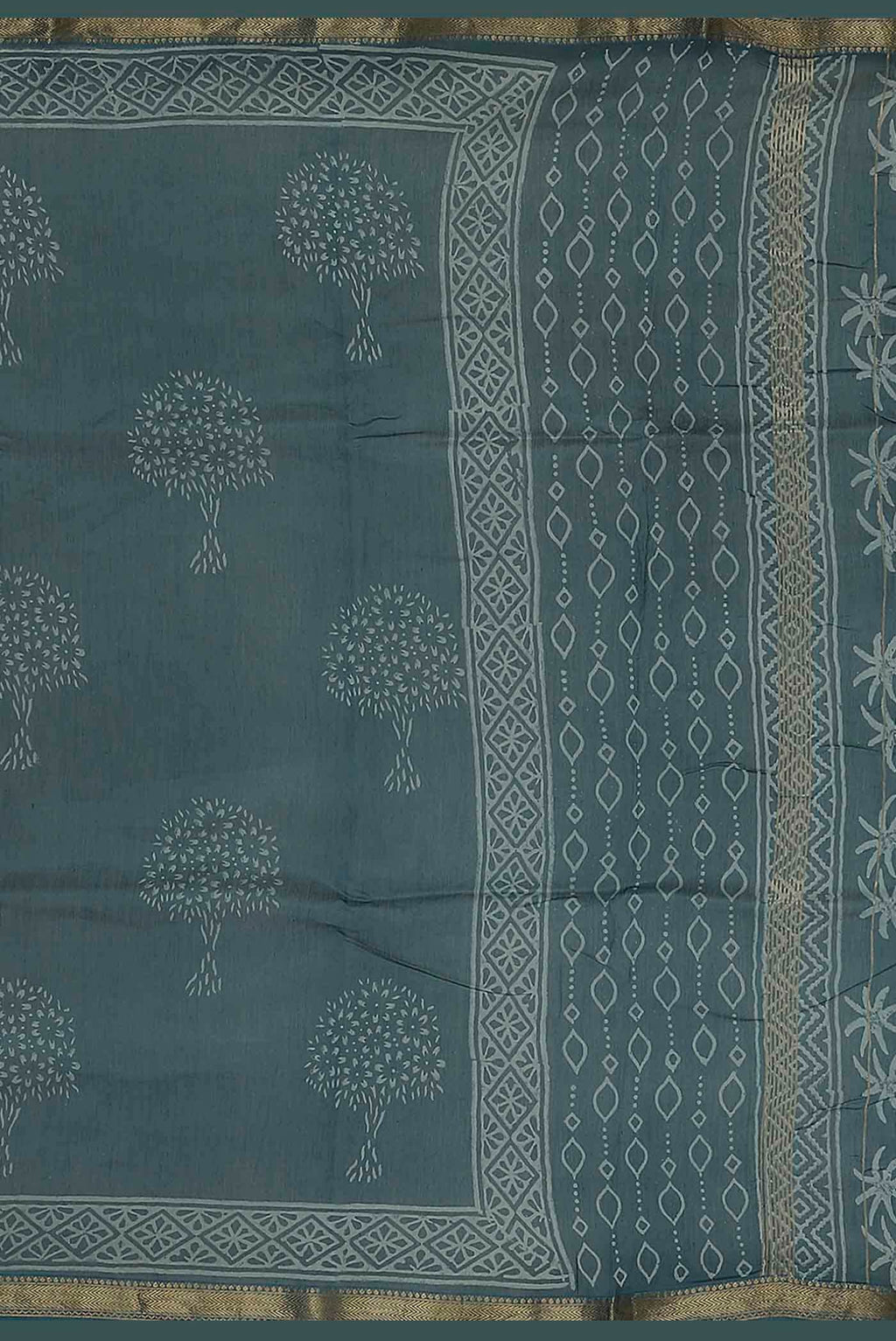 Blue Maheshwari Silk Cotton Saree