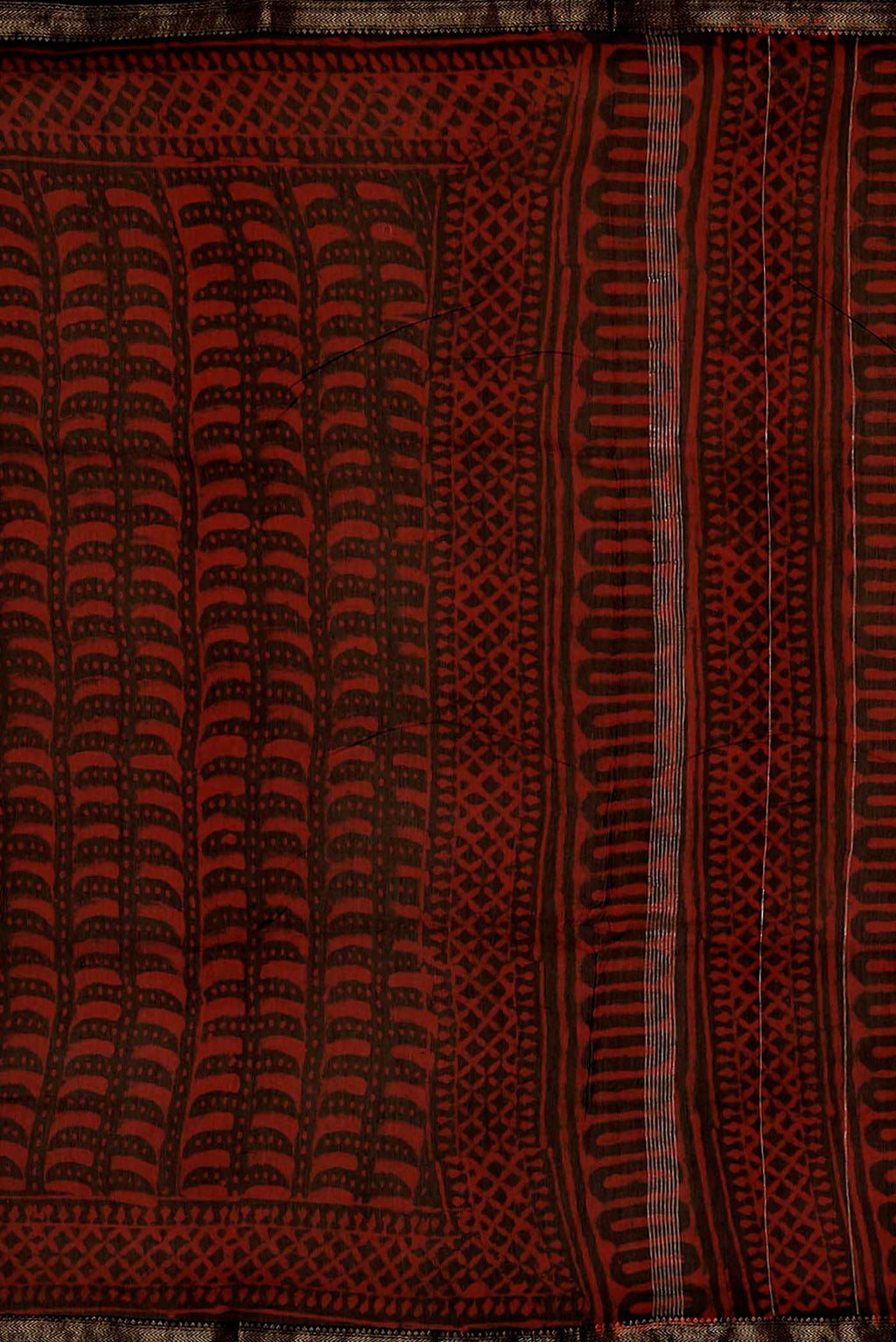 Maroon Maheshwari Silk Cotton Saree