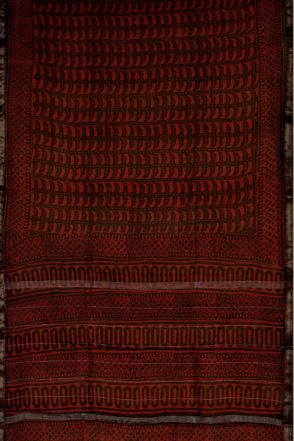 Maroon Maheshwari Silk Cotton Saree
