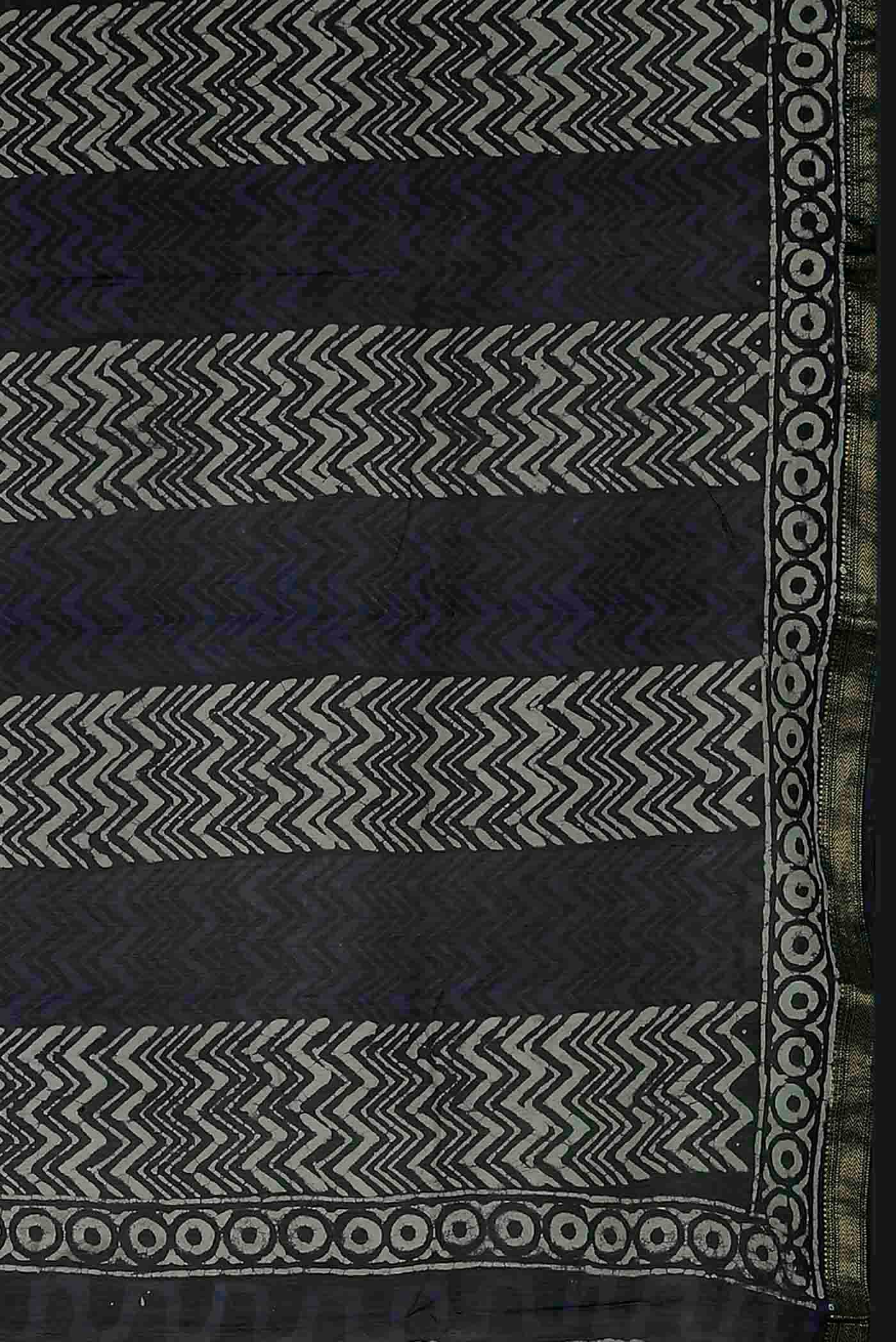 Blue Maheshwari Silk Cotton Saree