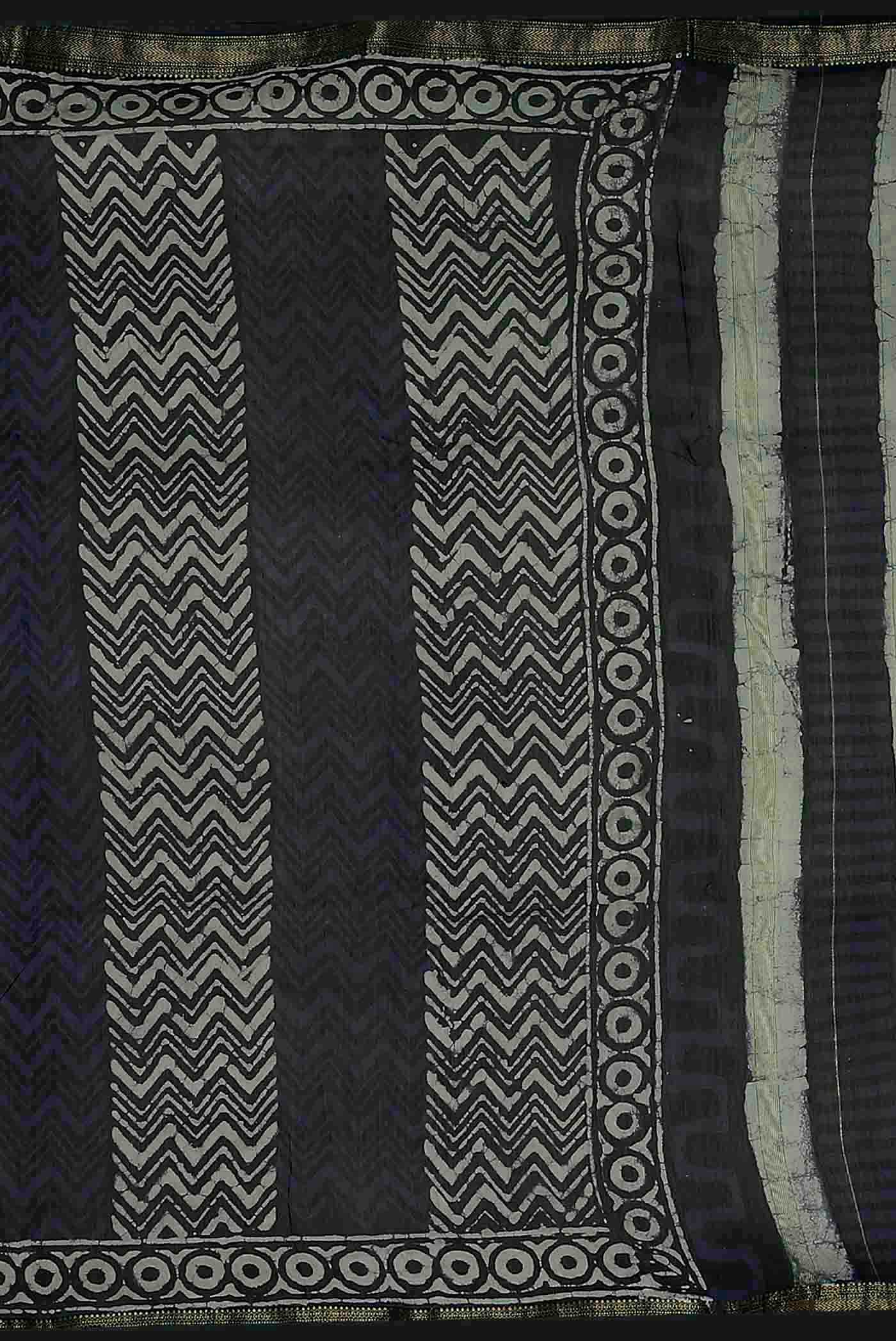 Blue Maheshwari Silk Cotton Saree