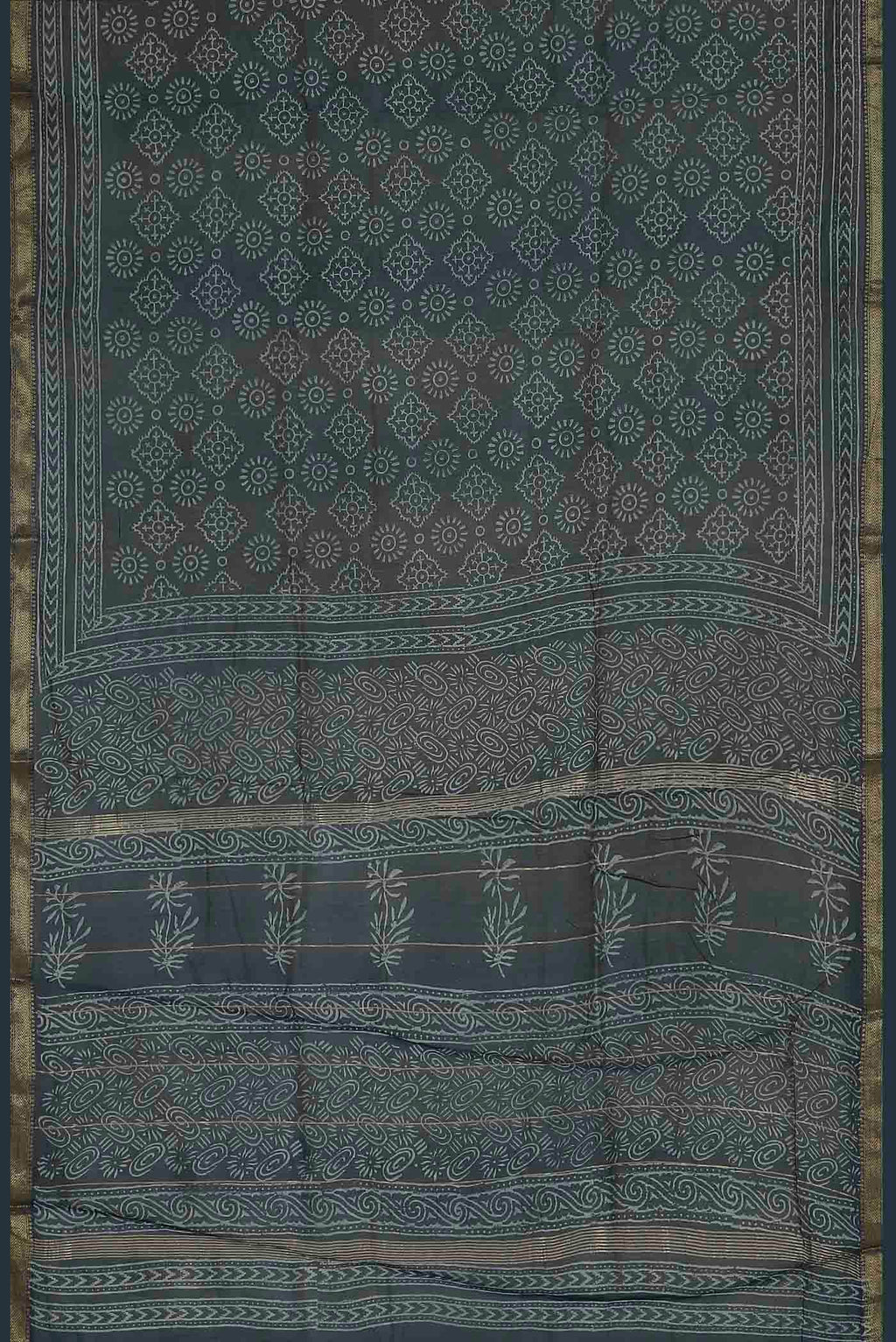 Blue Maheshwari Silk Cotton Saree
