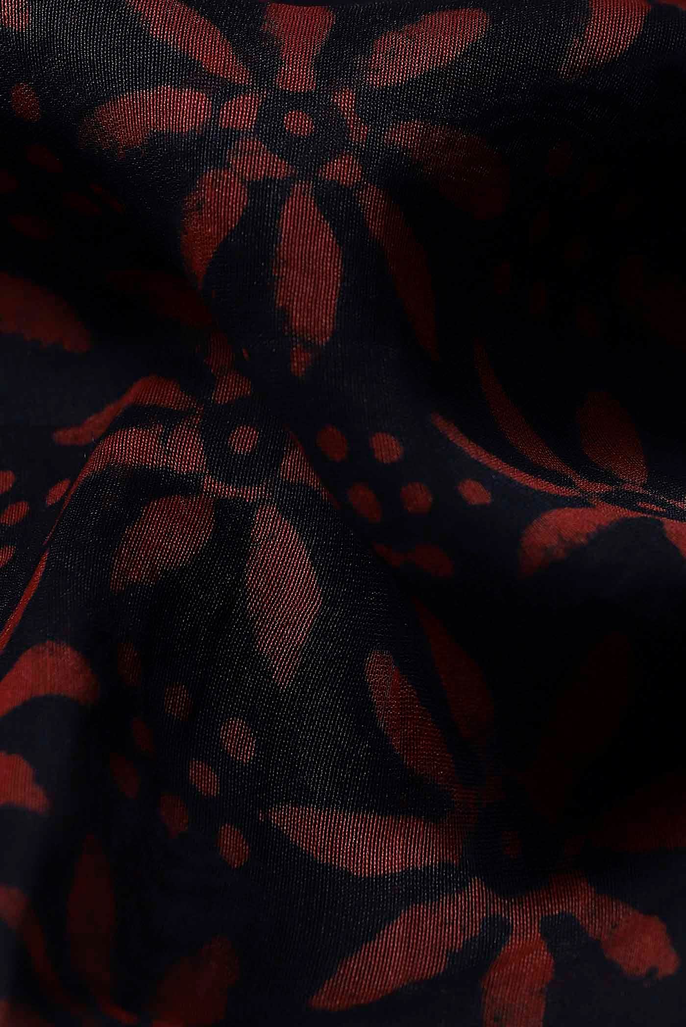 Black Maheshwari Silk Cotton Saree