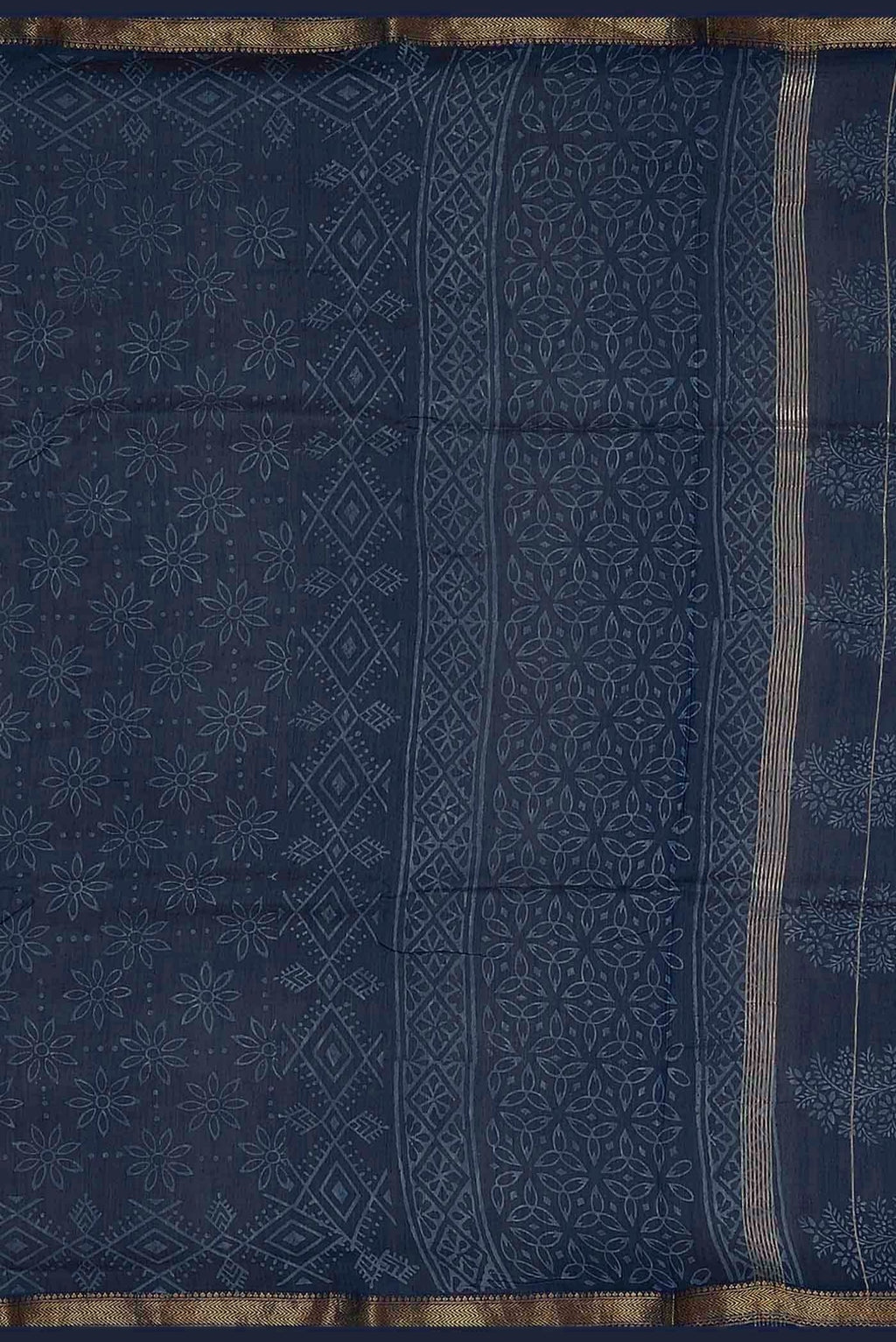 Blue Maheshwari Silk Cotton Saree
