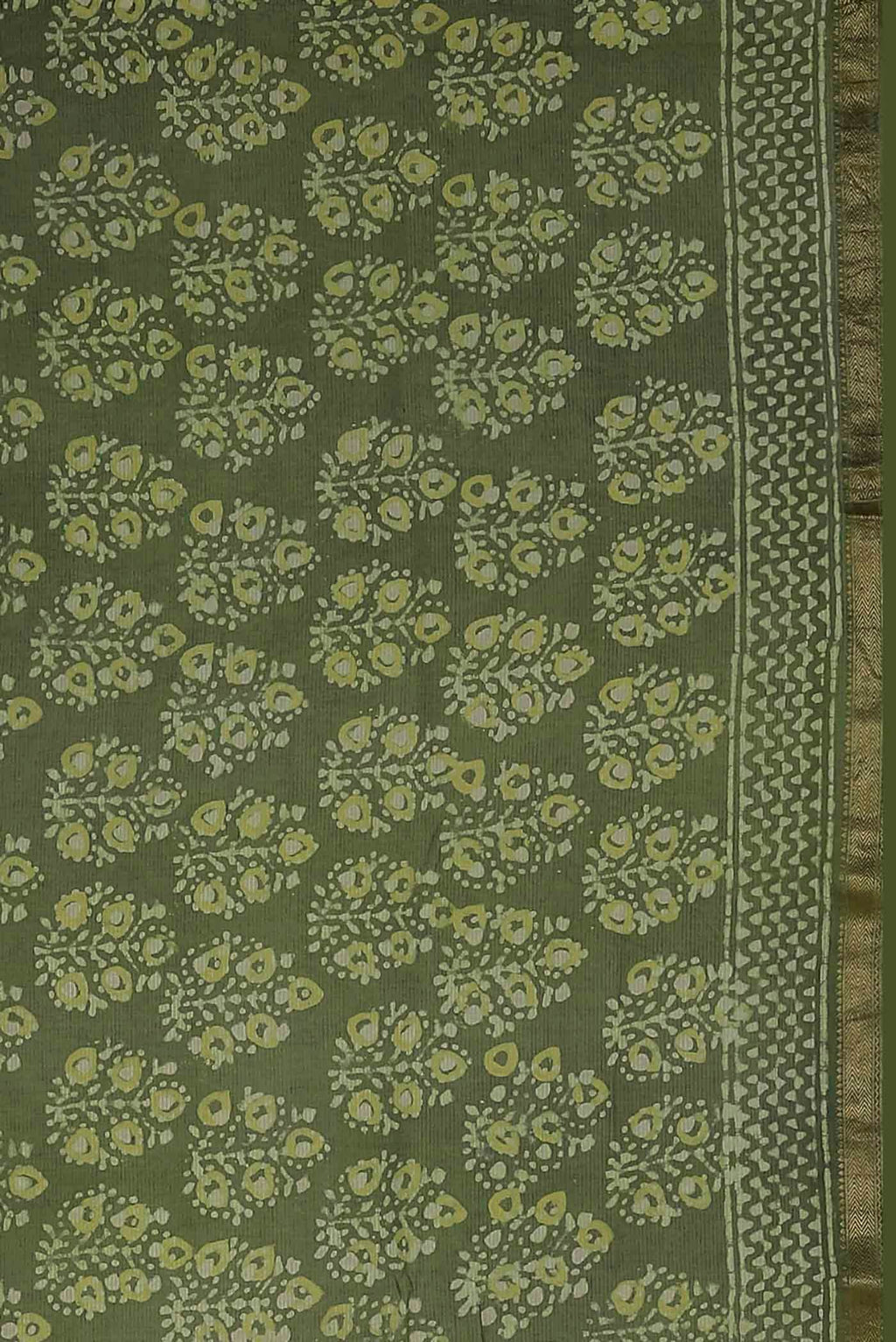 Green Maheshwari Silk Cotton Saree