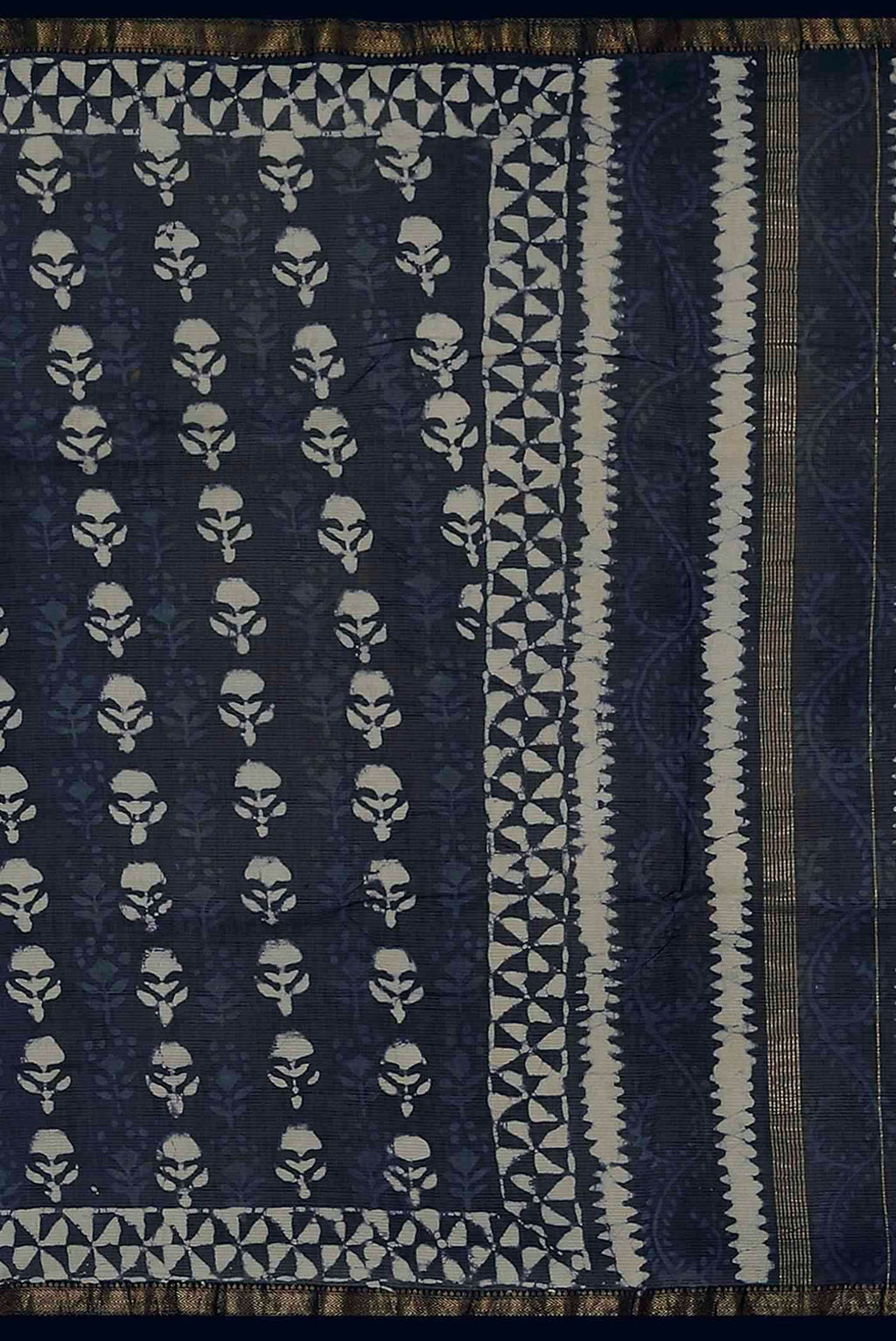 Blue Maheshwari Silk Cotton Saree