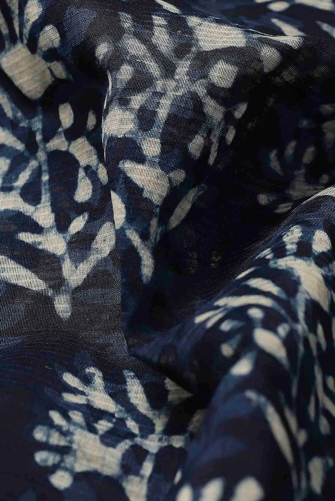 Blue Maheshwari Silk Cotton Saree