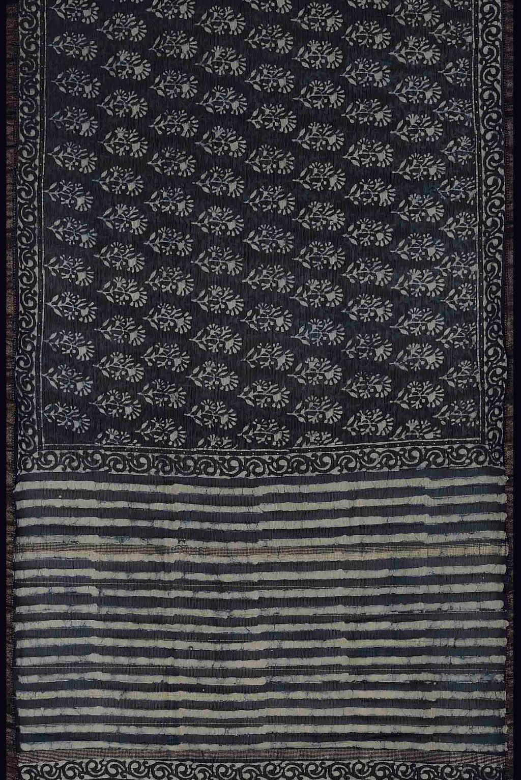 Blue Maheshwari Silk Cotton Saree