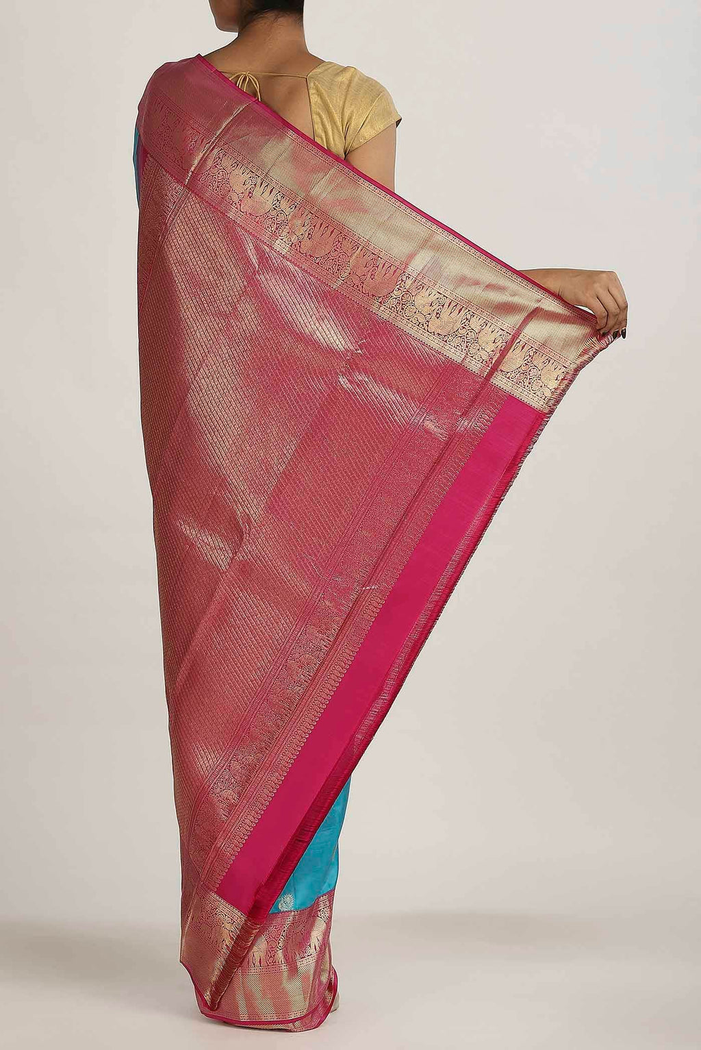 Blue Kanchipuram Silk Saree