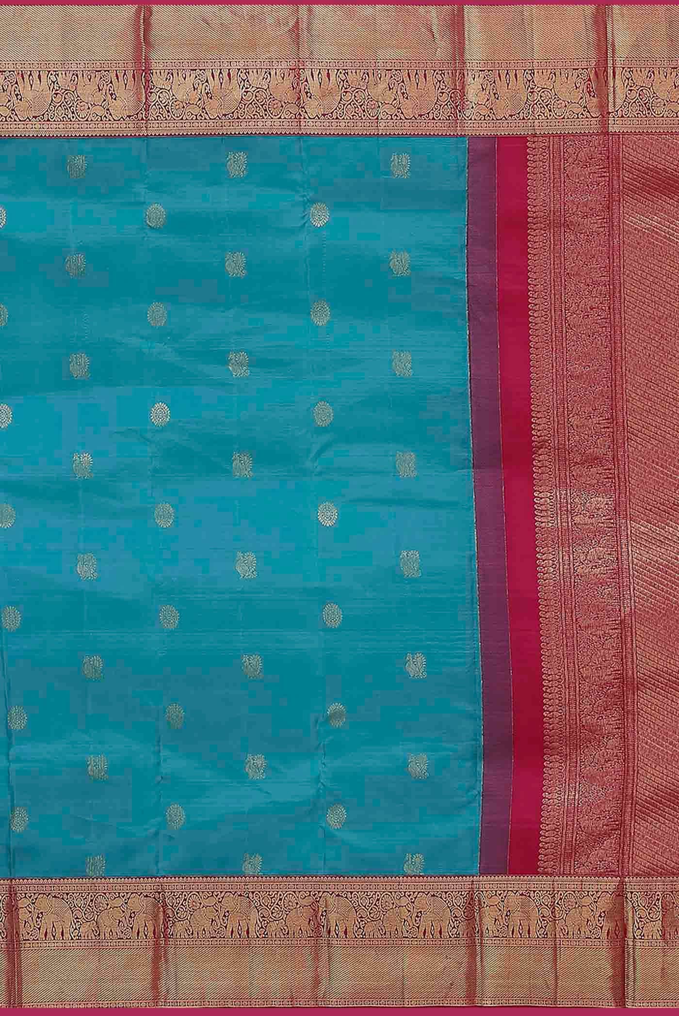 Blue Kanchipuram Silk Saree