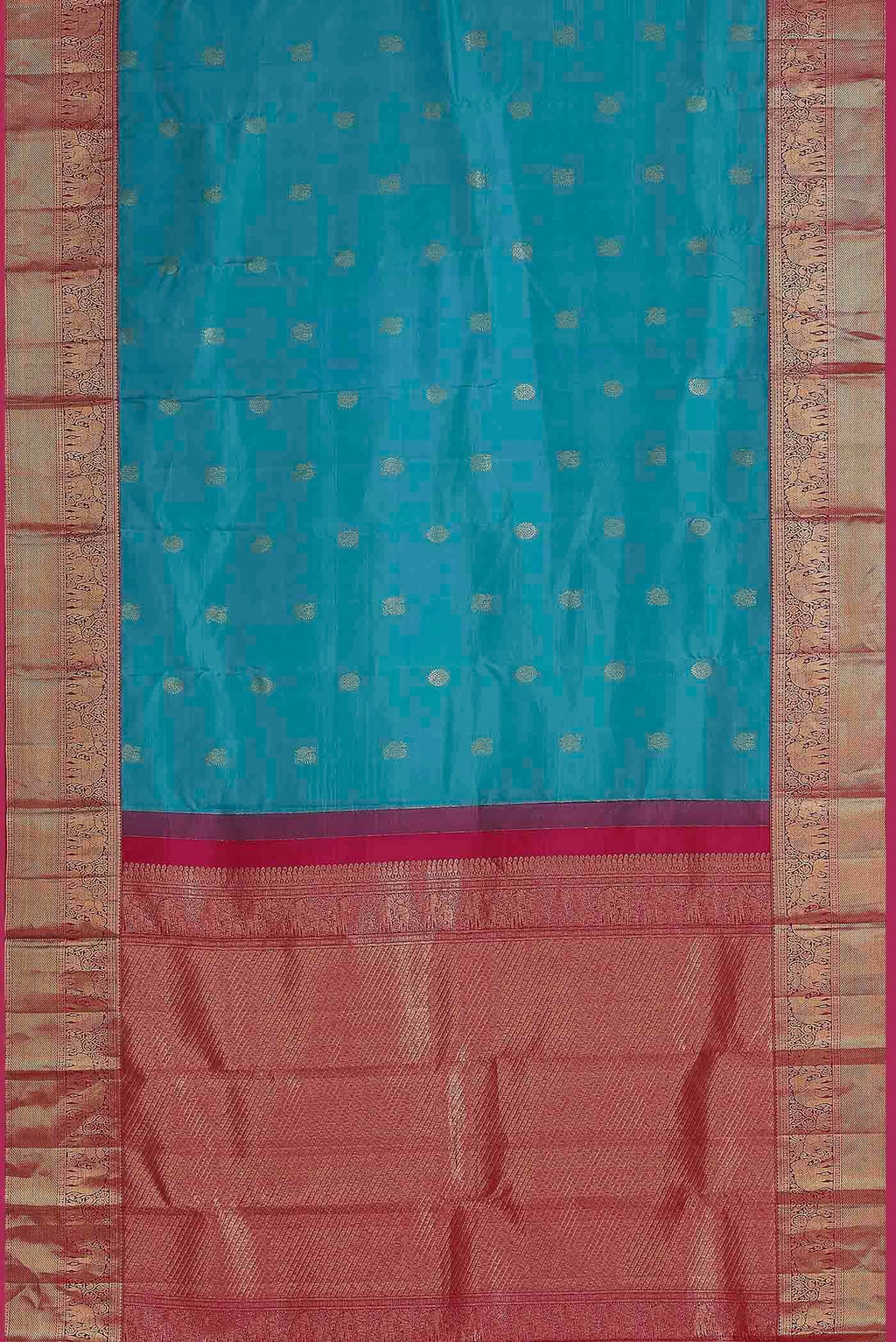 Blue Kanchipuram Silk Saree