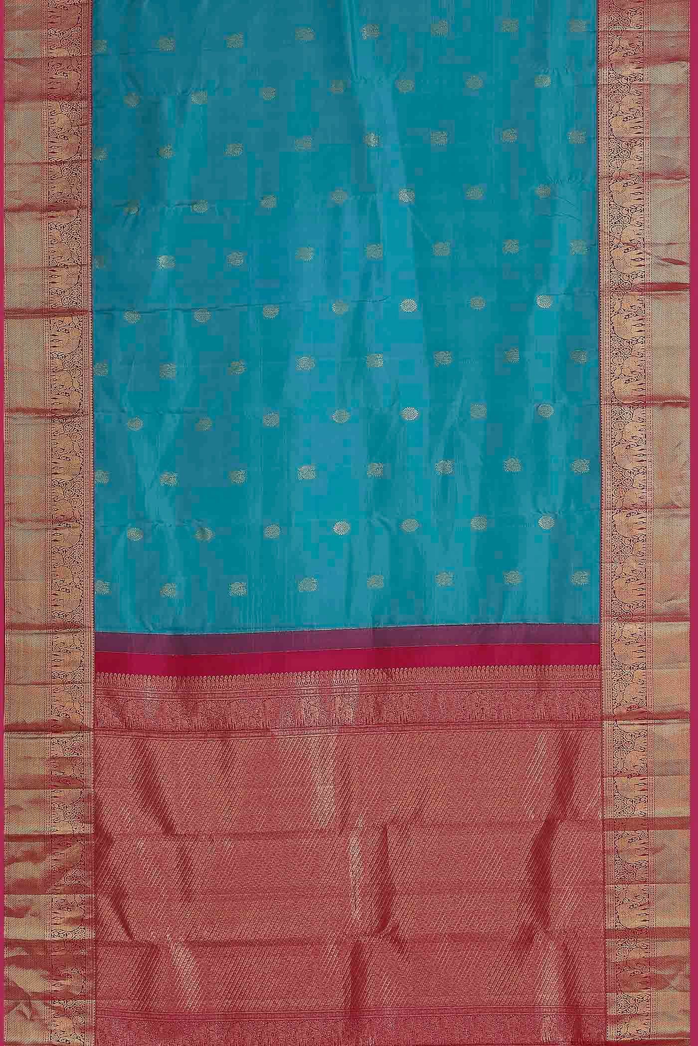 Blue Kanchipuram Silk Saree