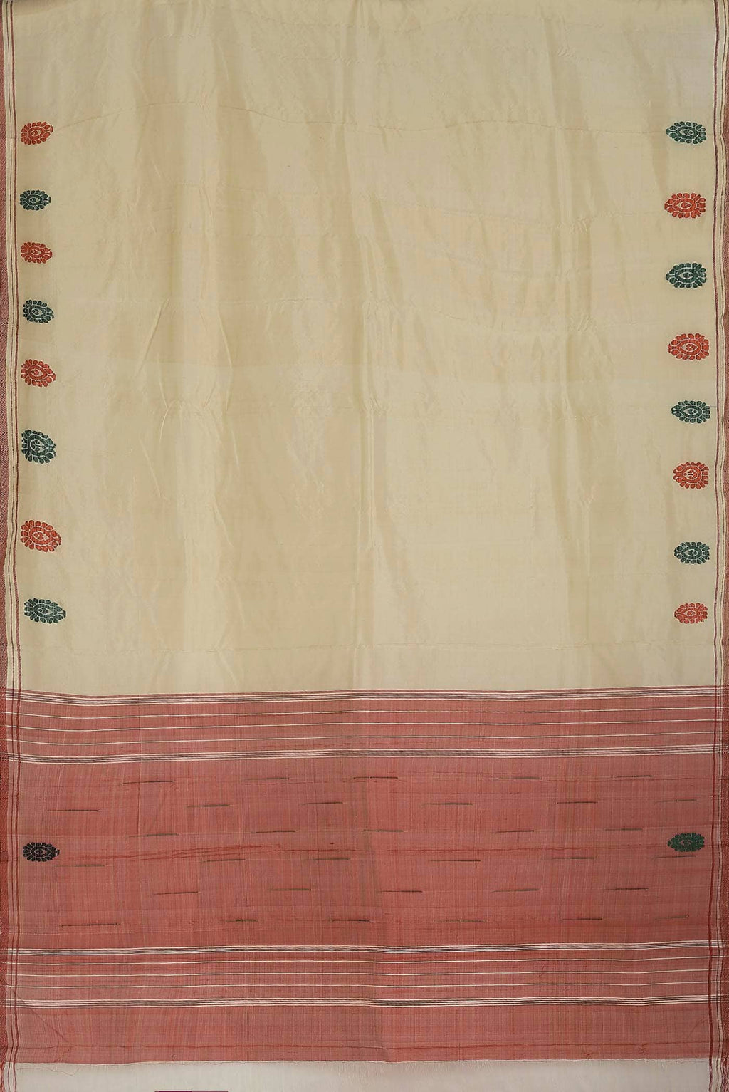 Beige Kanchipuram Silk Saree