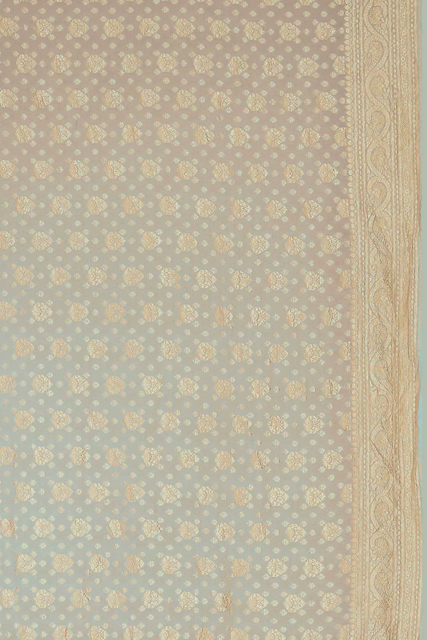Beige Banarasi Georgette Saree