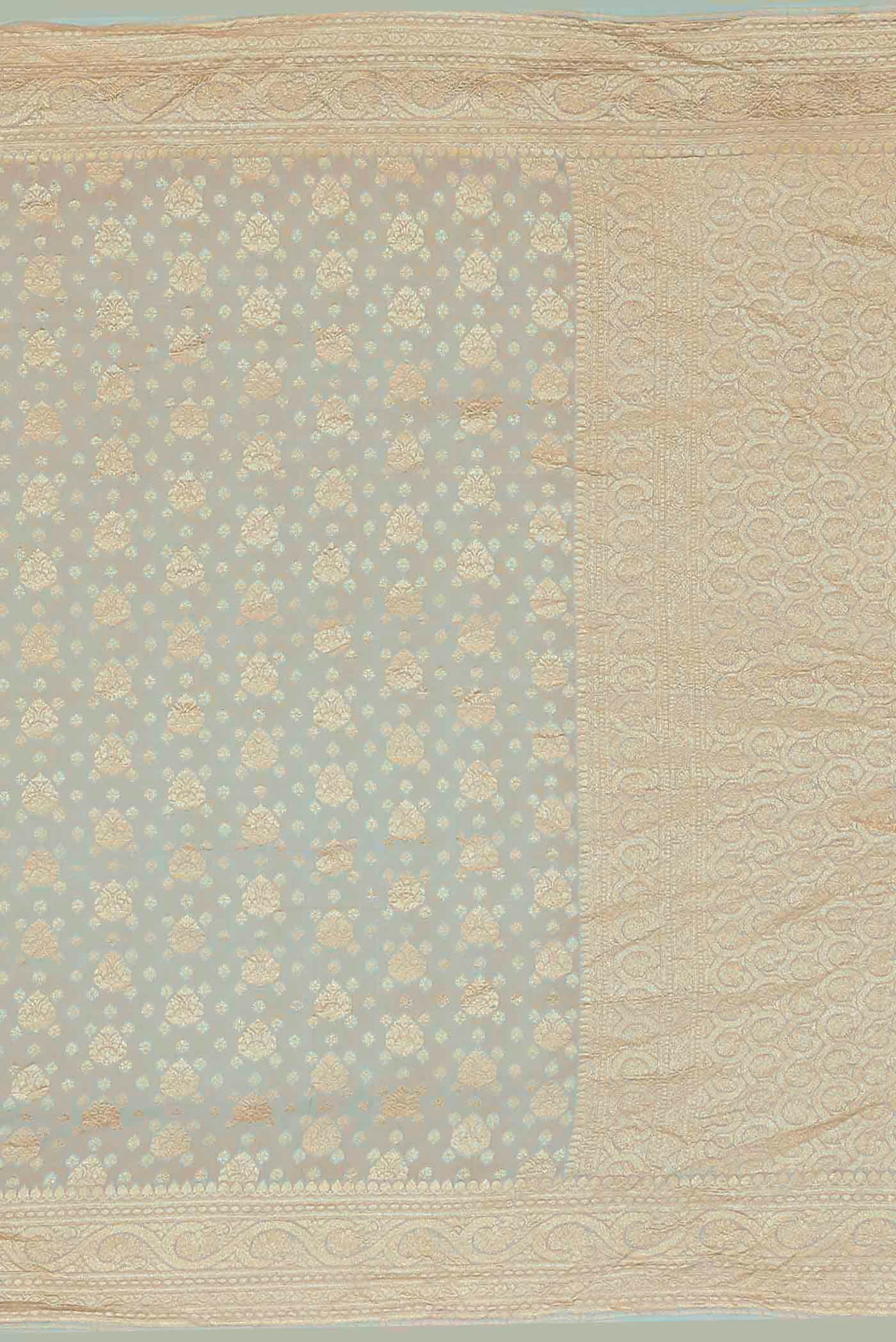 Beige Banarasi Georgette Saree