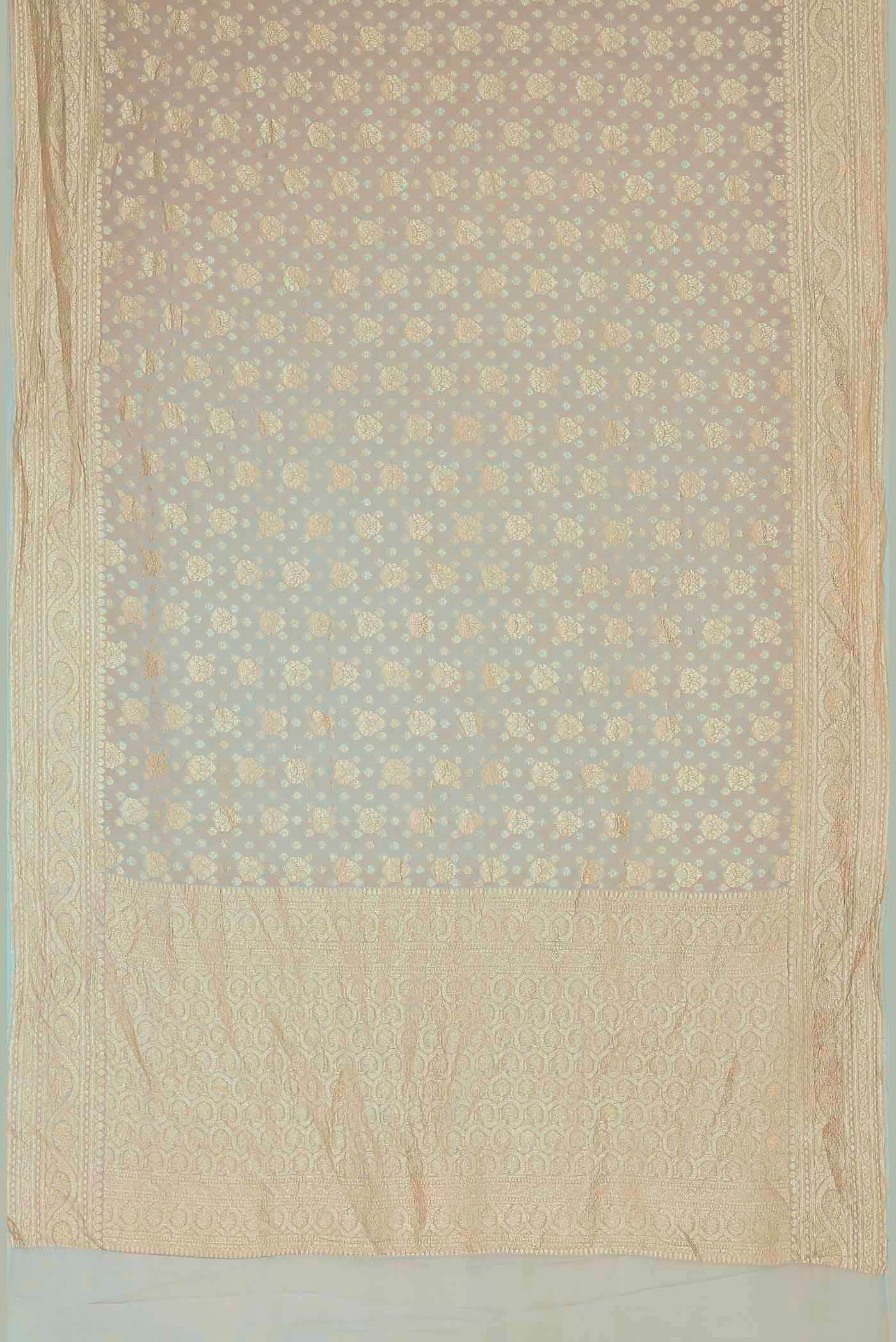 Beige Banarasi Georgette Saree