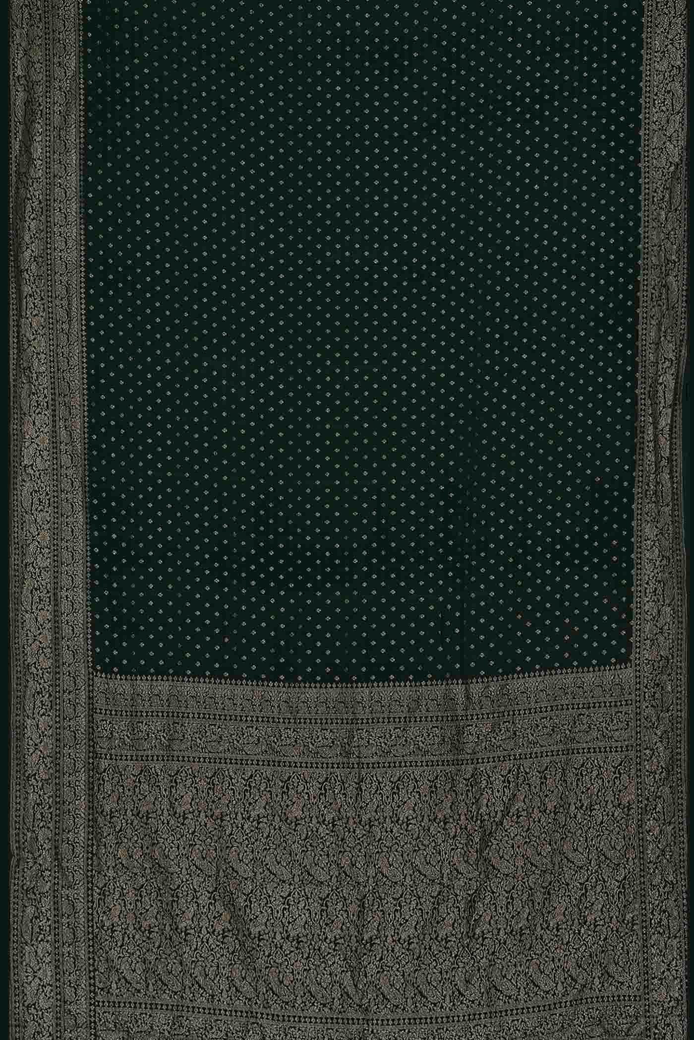 Green Banarasi Georgette Saree