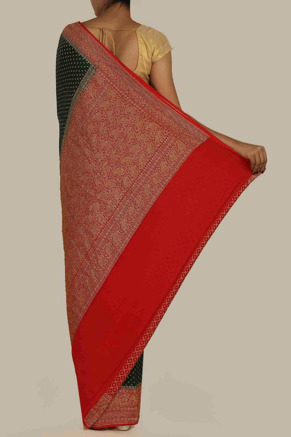 Black Banarasi Georgette Saree