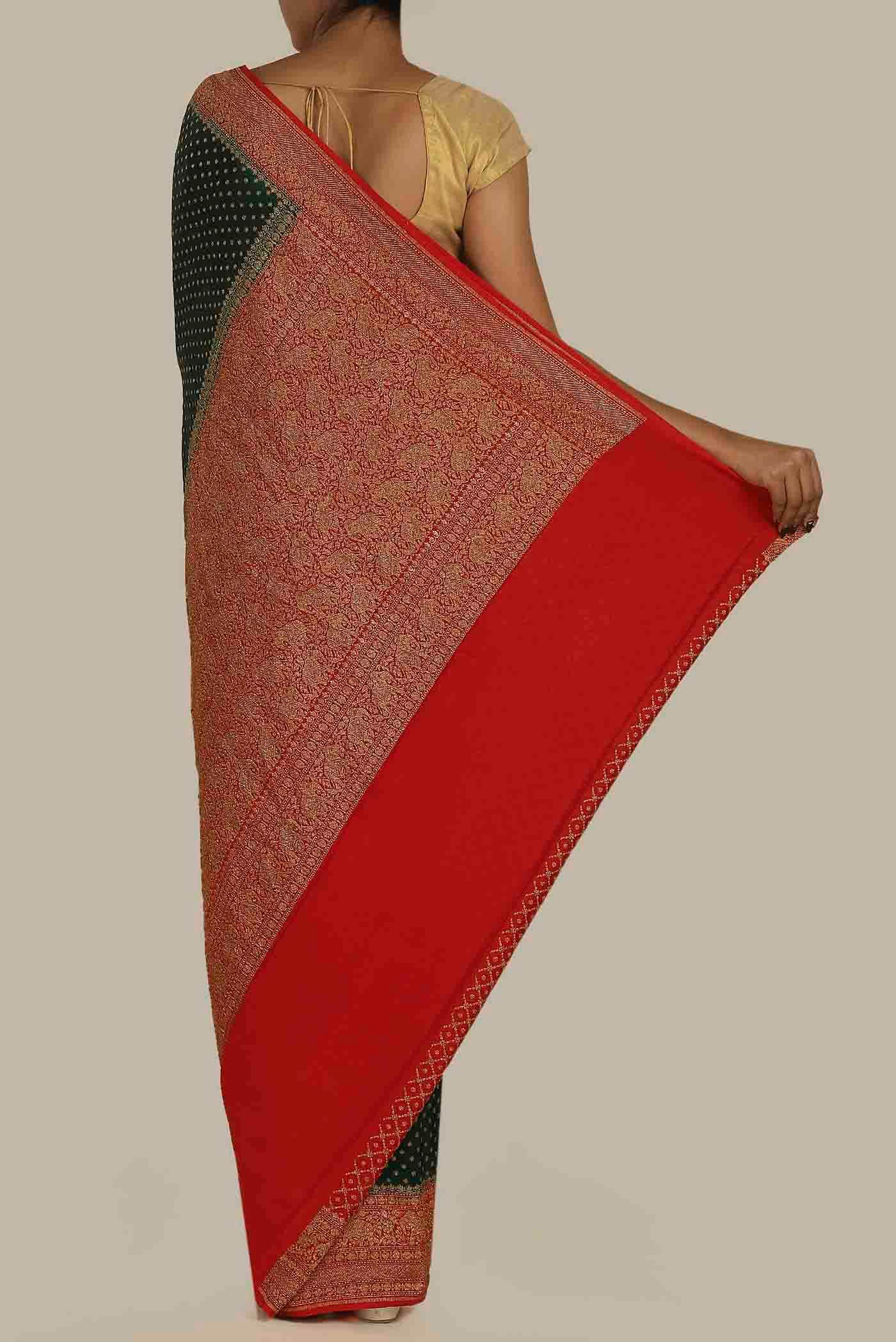 Black Banarasi Georgette Saree