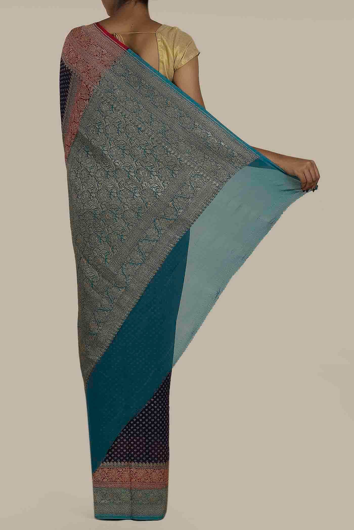 Black Banarasi Georgette Saree