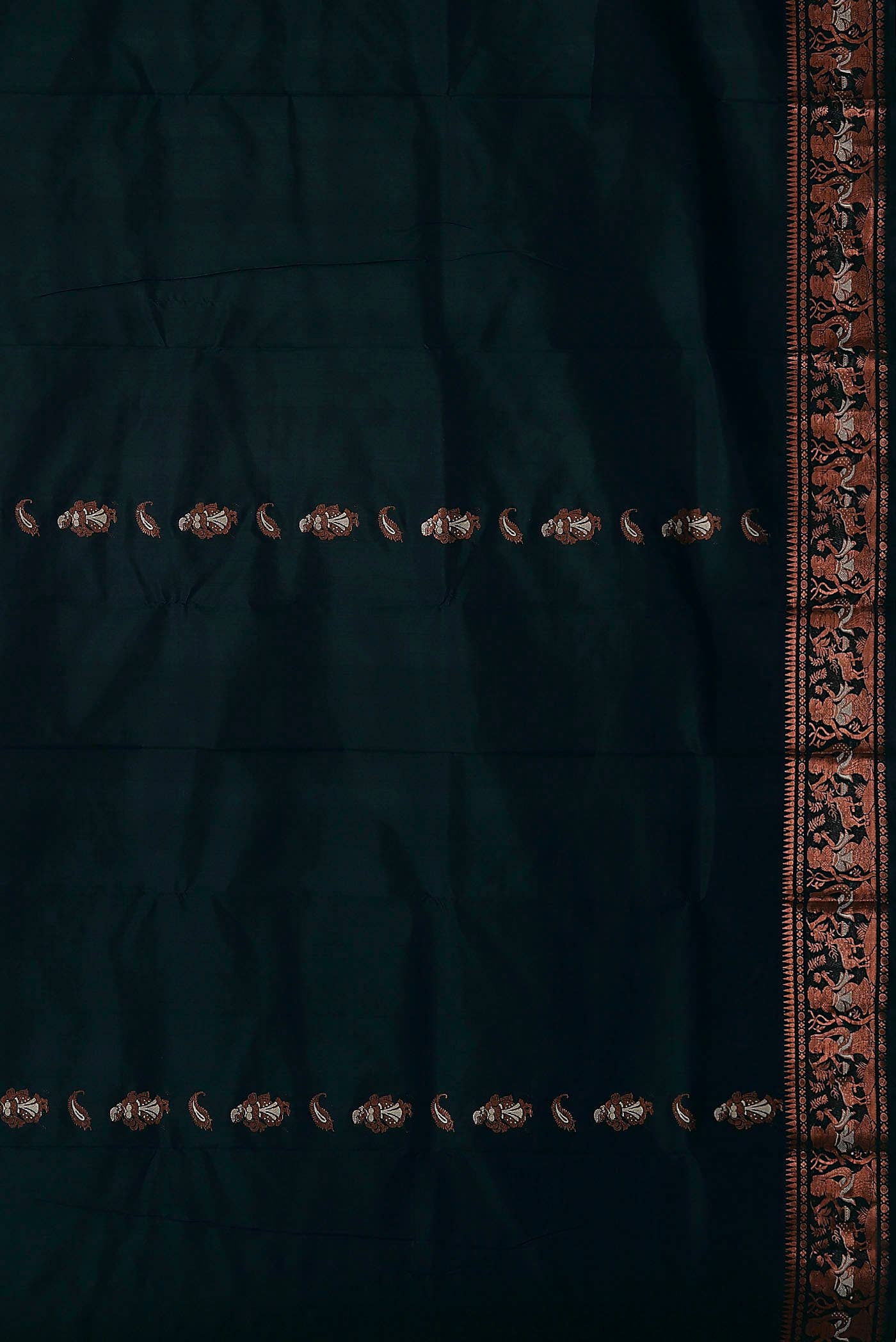 Black Gadwal Silk Saree