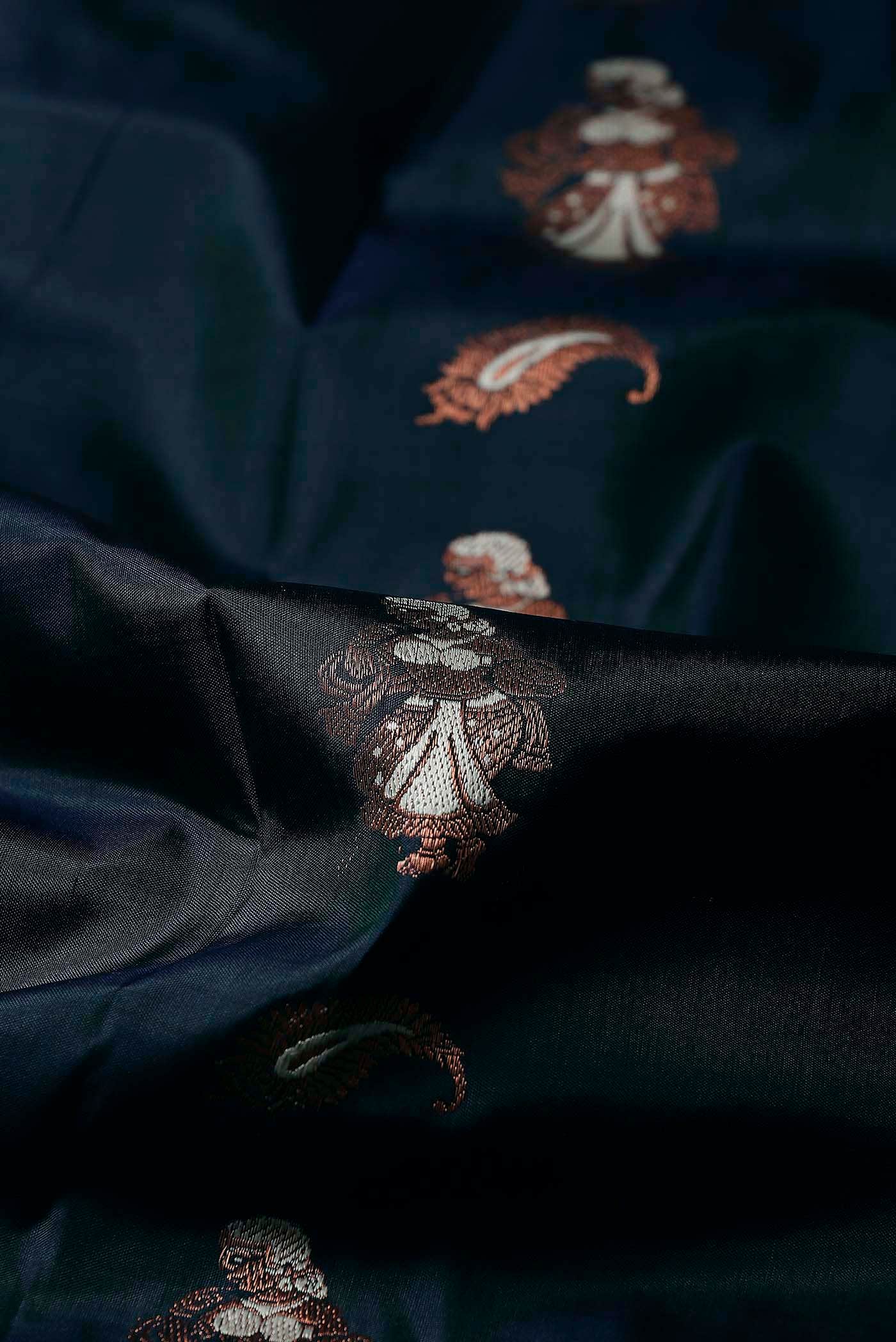 Black Gadwal Silk Saree