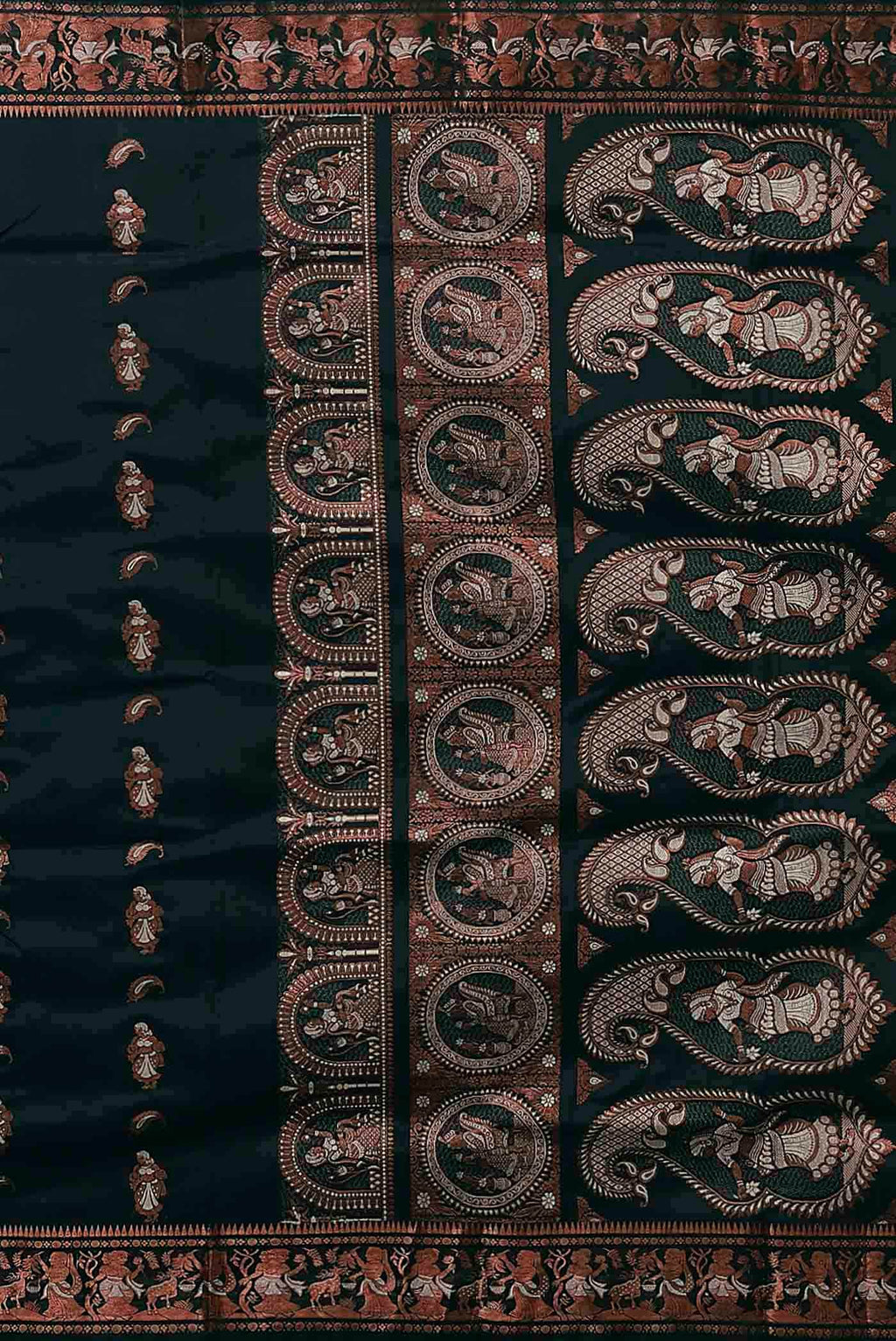 Black Gadwal Silk Saree