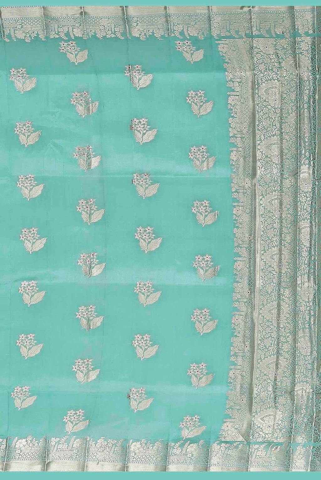 Blue Banarasi Raw Silk Saree