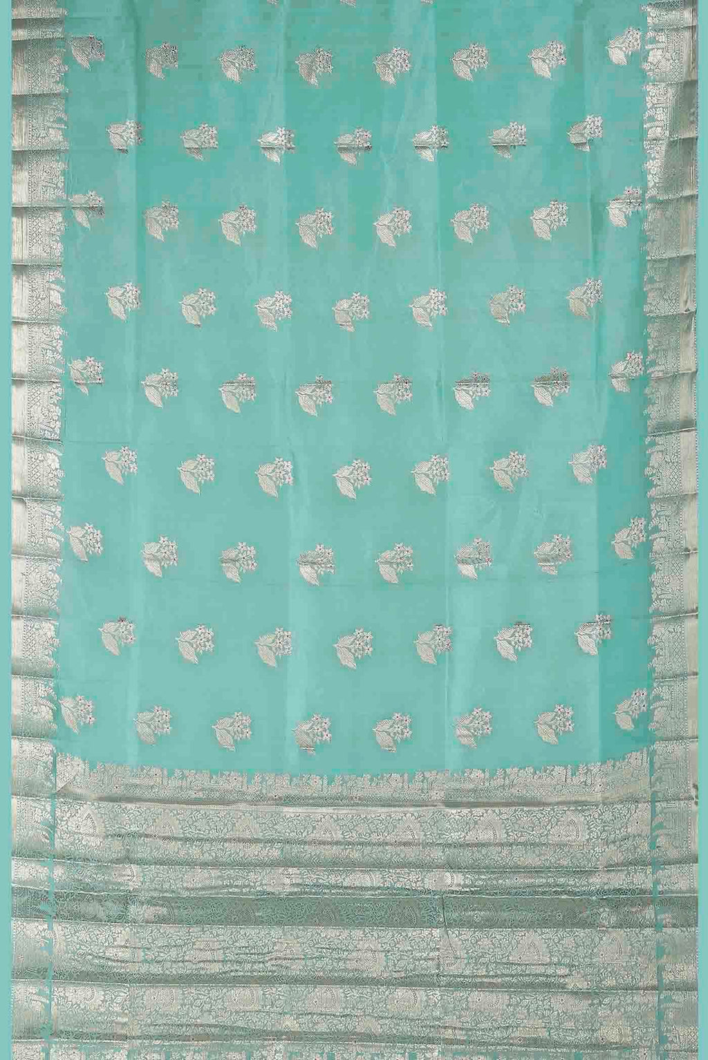 Blue Banarasi Raw Silk Saree