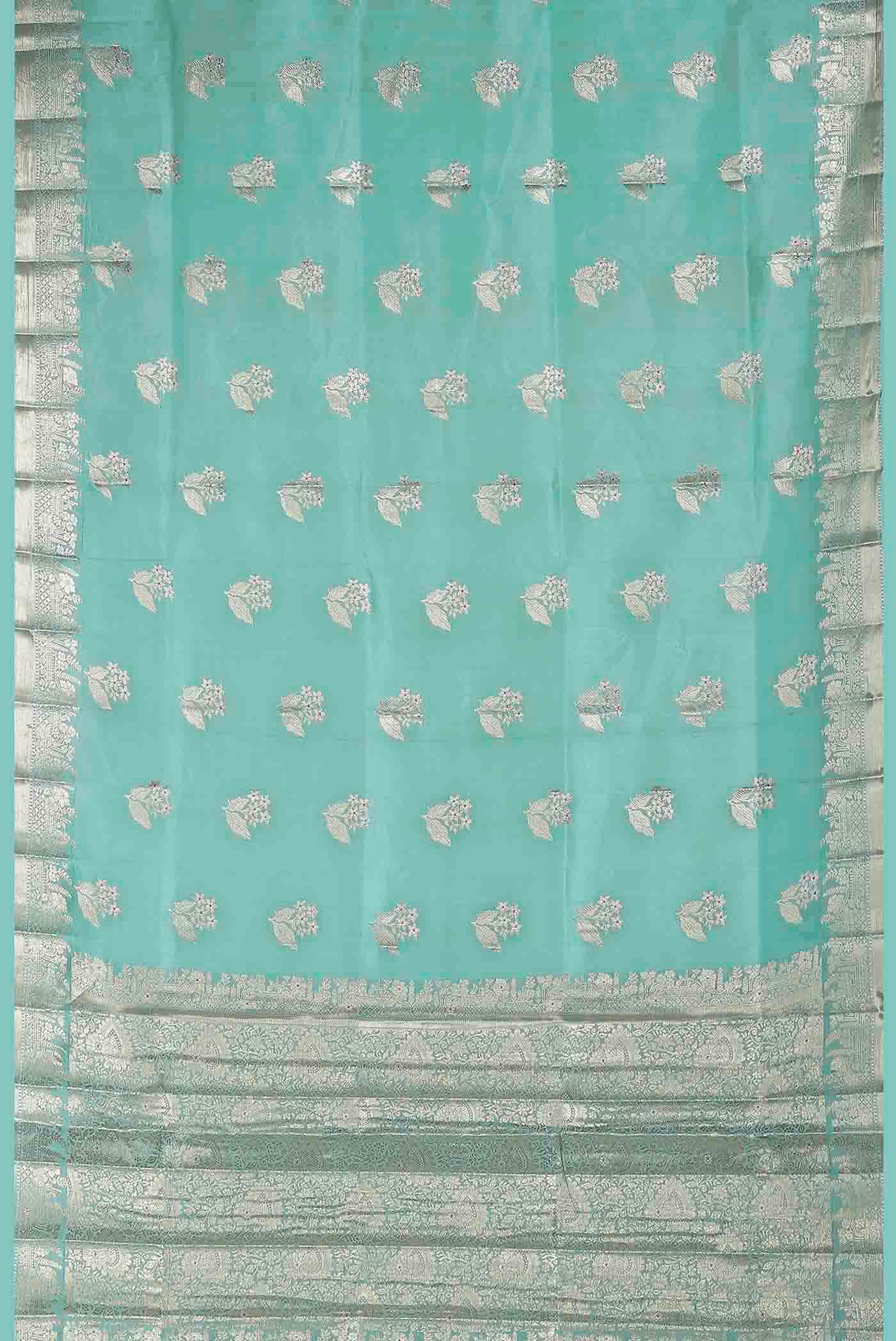 Blue Banarasi Raw Silk Saree