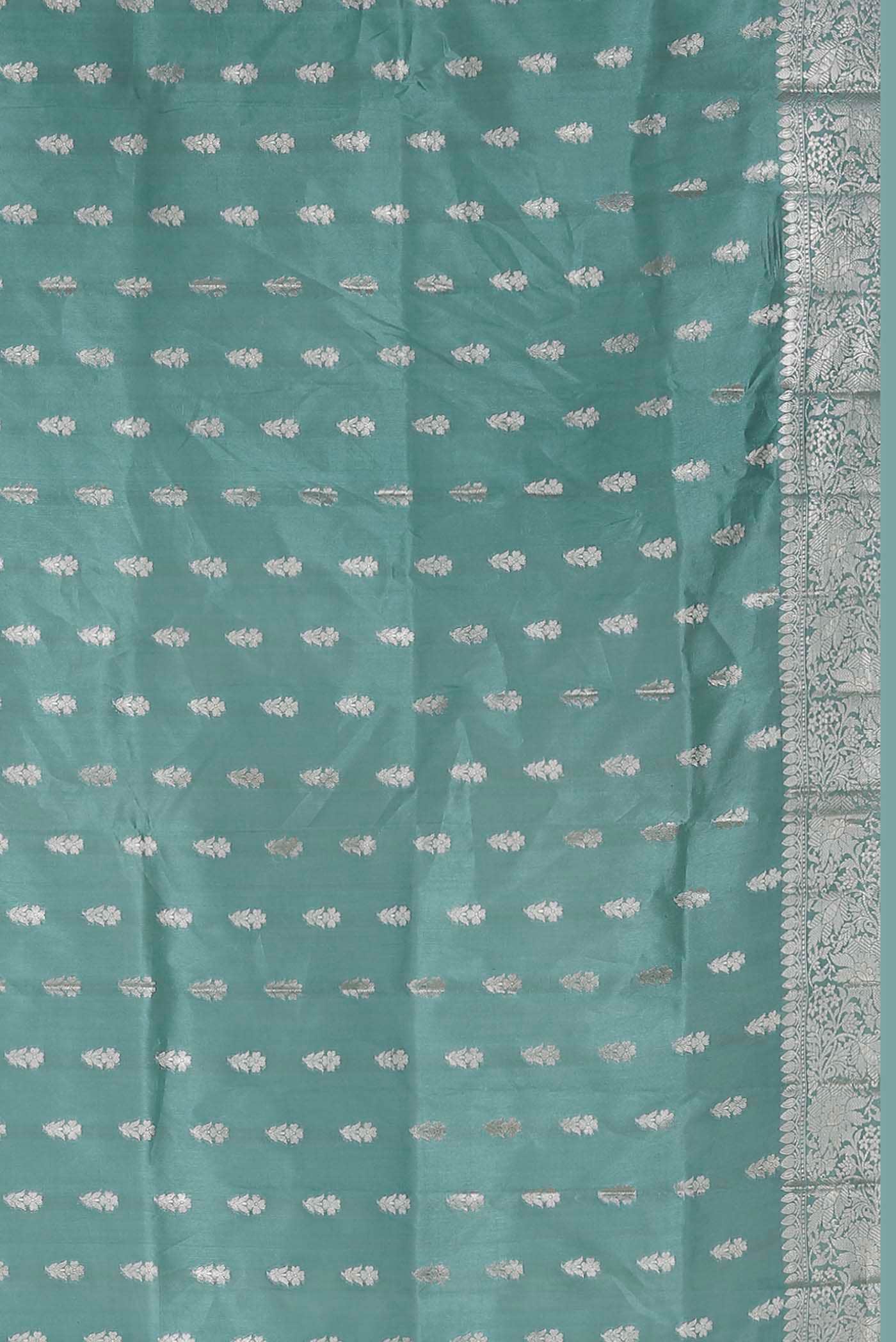 Blue Banarasi Raw Silk Saree
