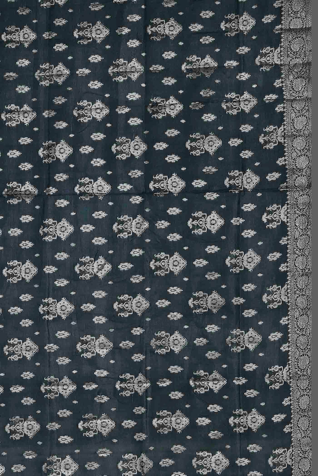 Blue Banarasi Raw Silk Saree