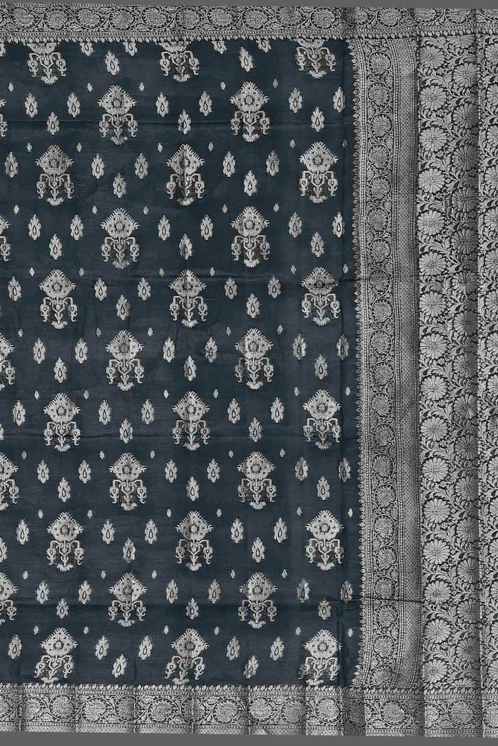 Blue Banarasi Raw Silk Saree