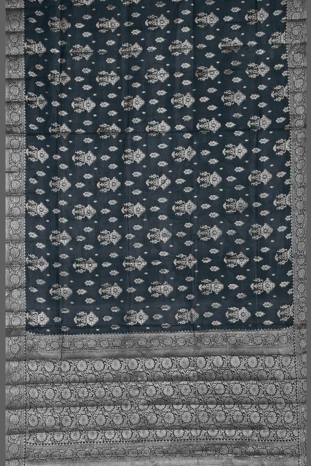 Blue Banarasi Raw Silk Saree