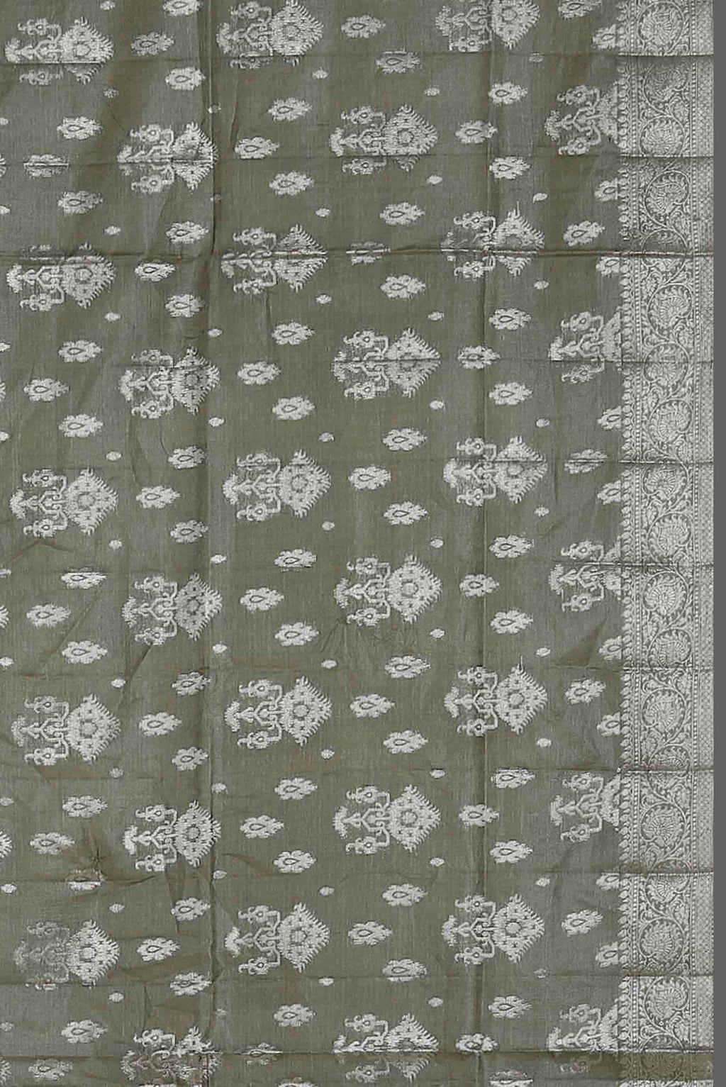 Green Banarasi Raw Silk Saree