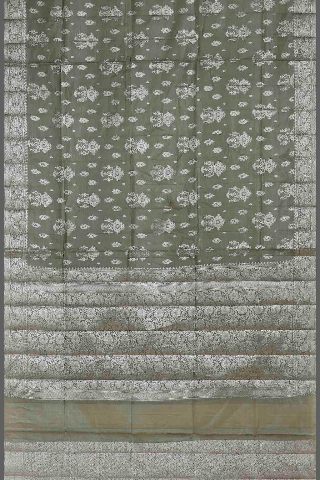 Green Banarasi Raw Silk Saree