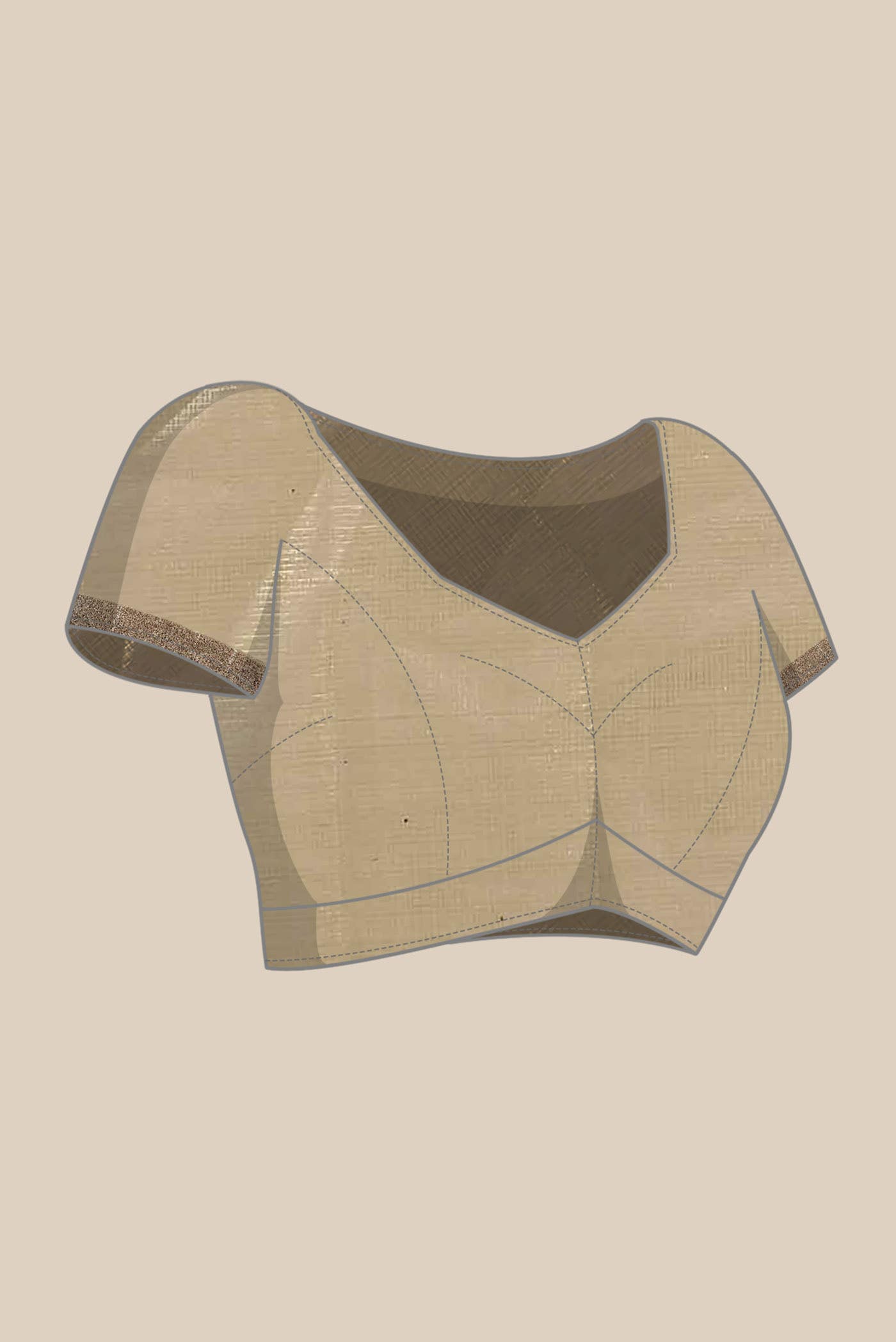 Beige Banarasi Tussar Silk Saree
