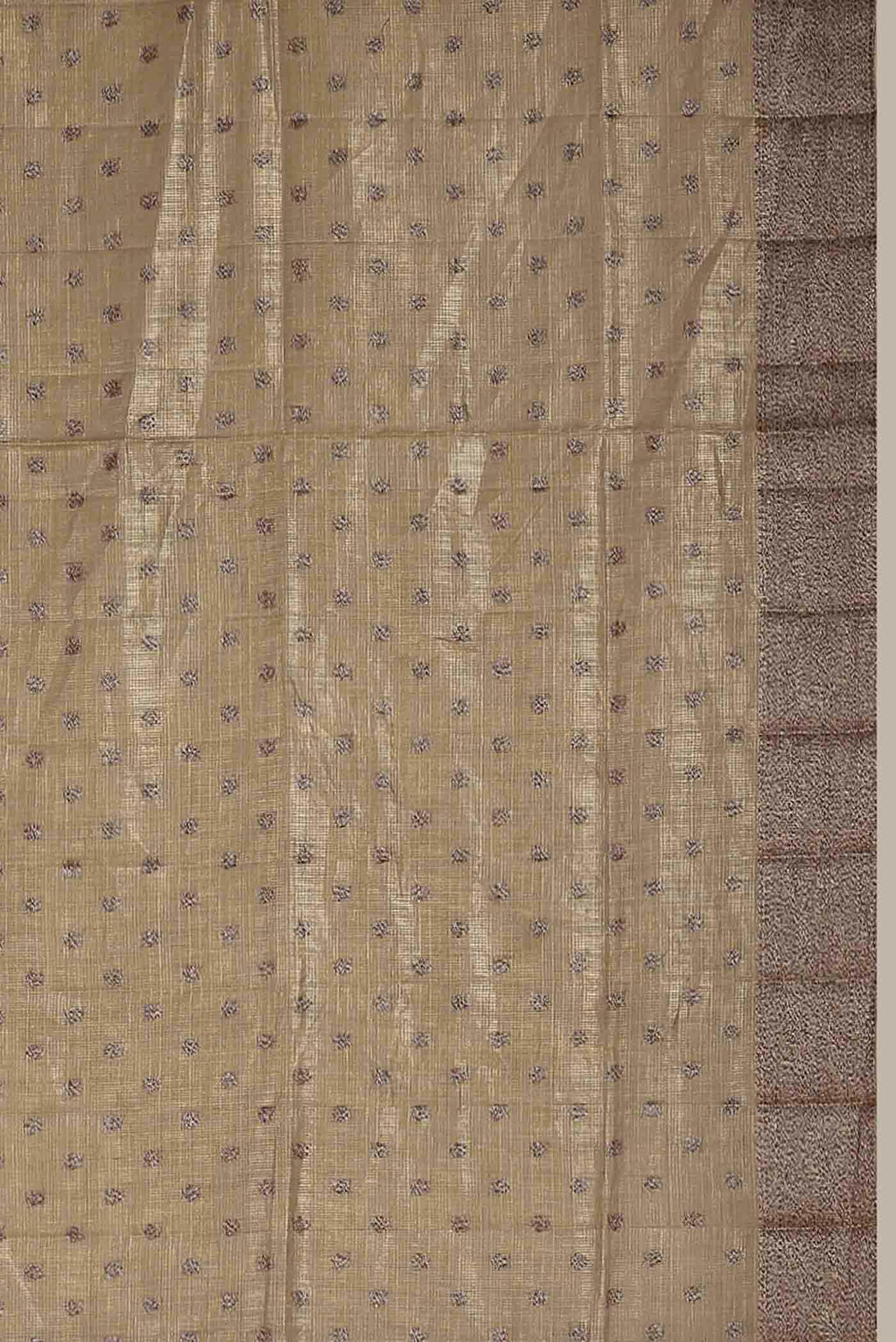 Beige Banarasi Tussar Silk Saree