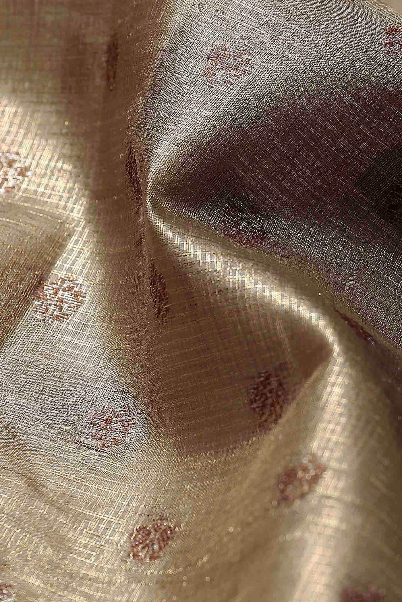 Beige Banarasi Tussar Silk Saree