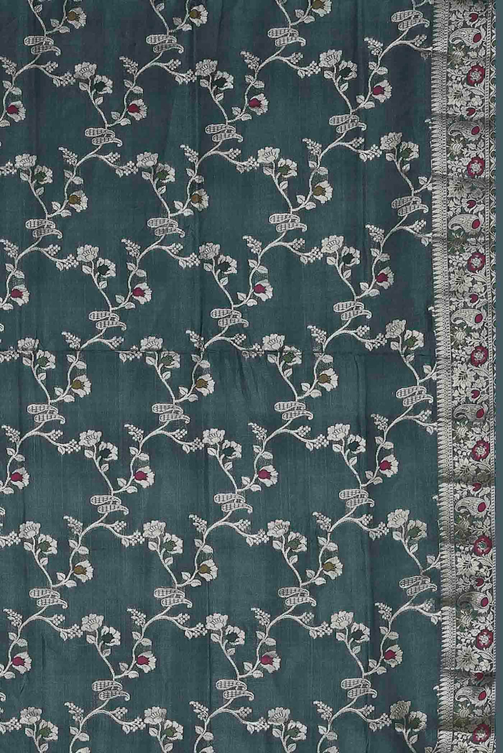 Blue Banarasi Raw Silk Saree