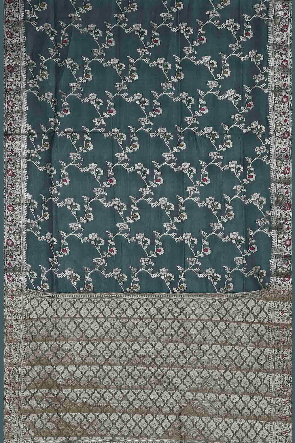 Blue Banarasi Raw Silk Saree
