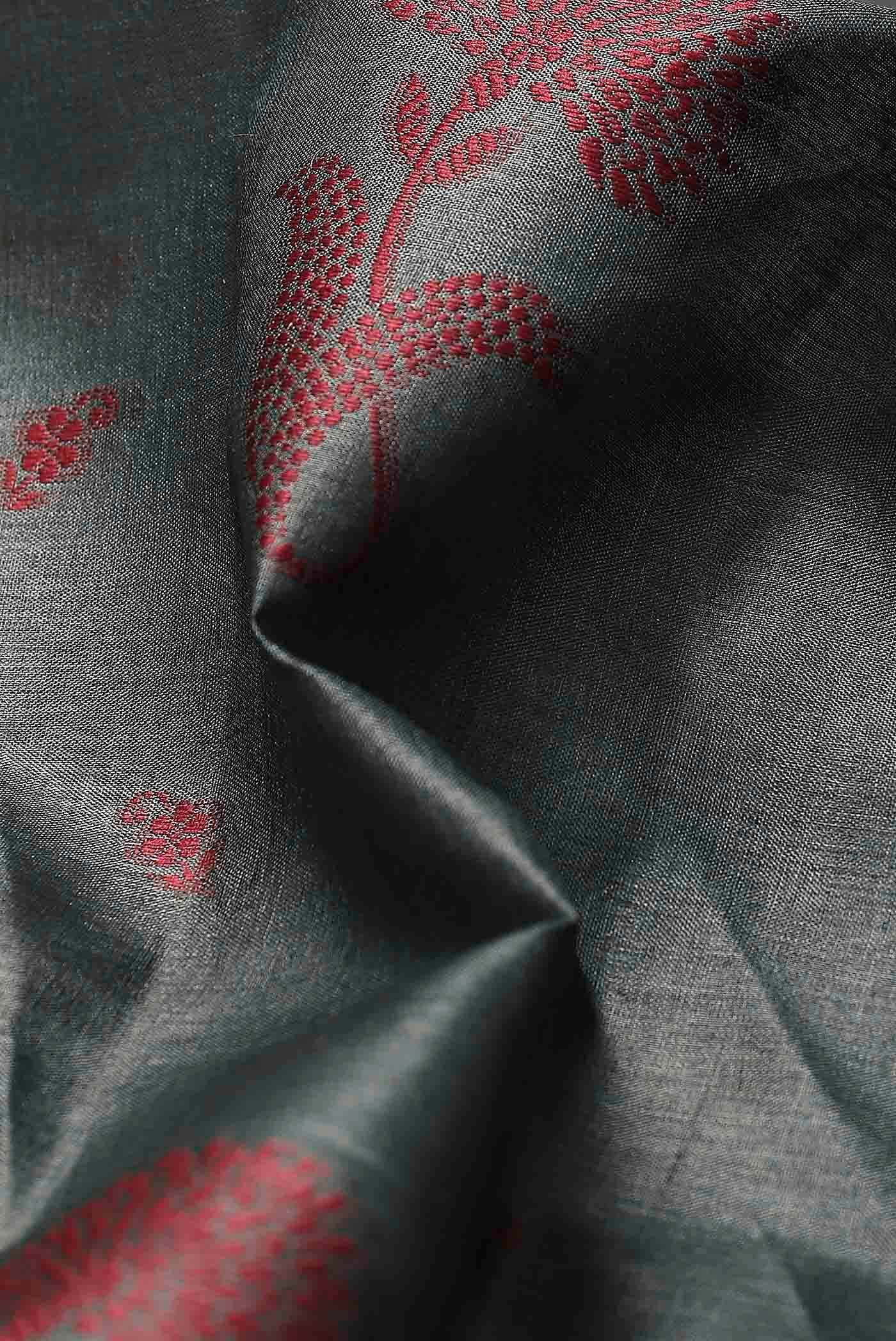 Blue Banarasi Tussar Silk Saree