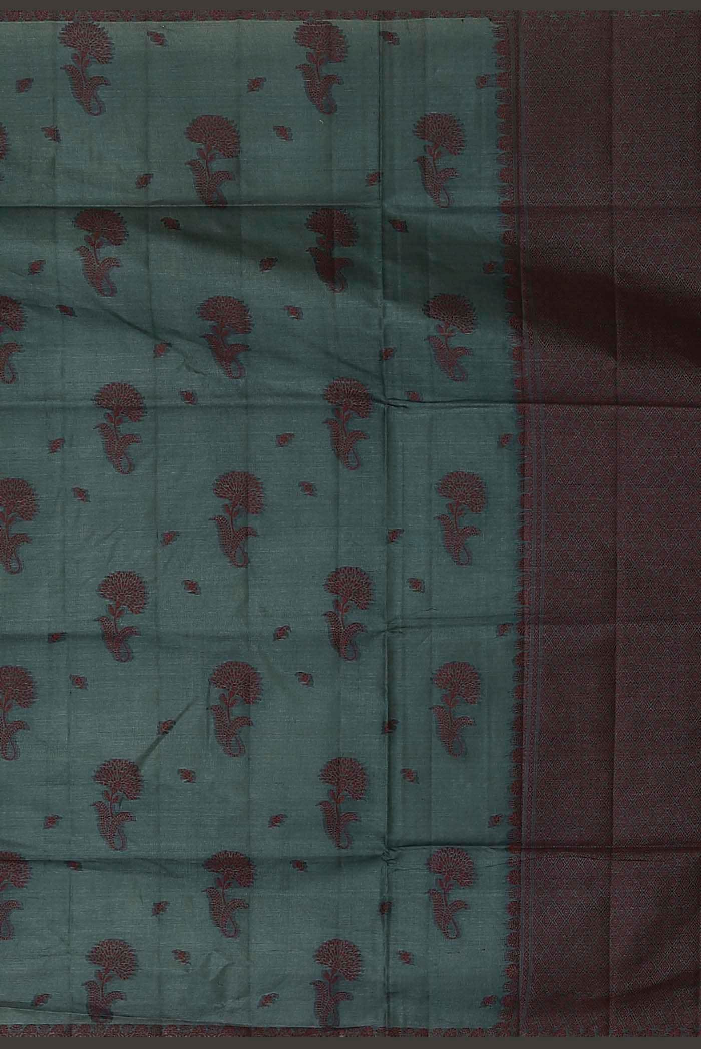 Blue Banarasi Tussar Silk Saree