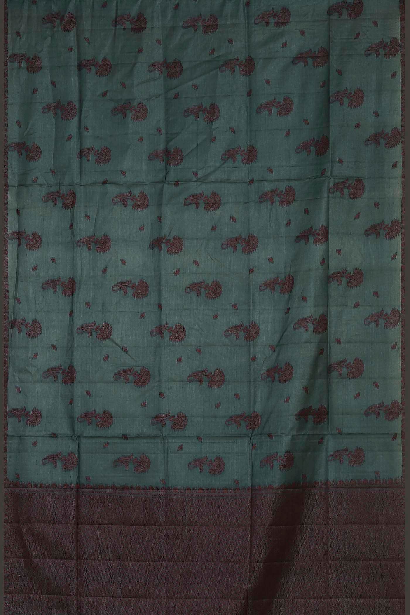 Blue Banarasi Tussar Silk Saree