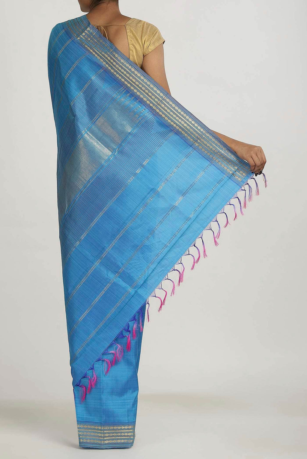 Blue Kanchipuram Silk Saree