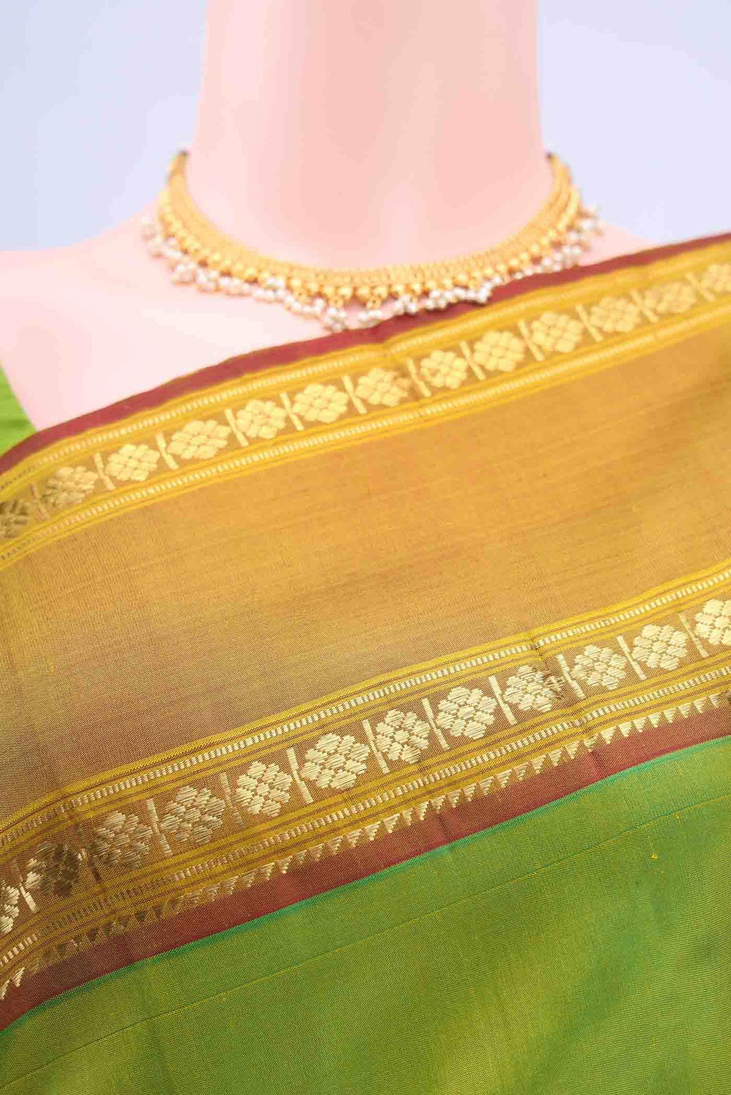 Light Green Kanchipuram Silk Saree