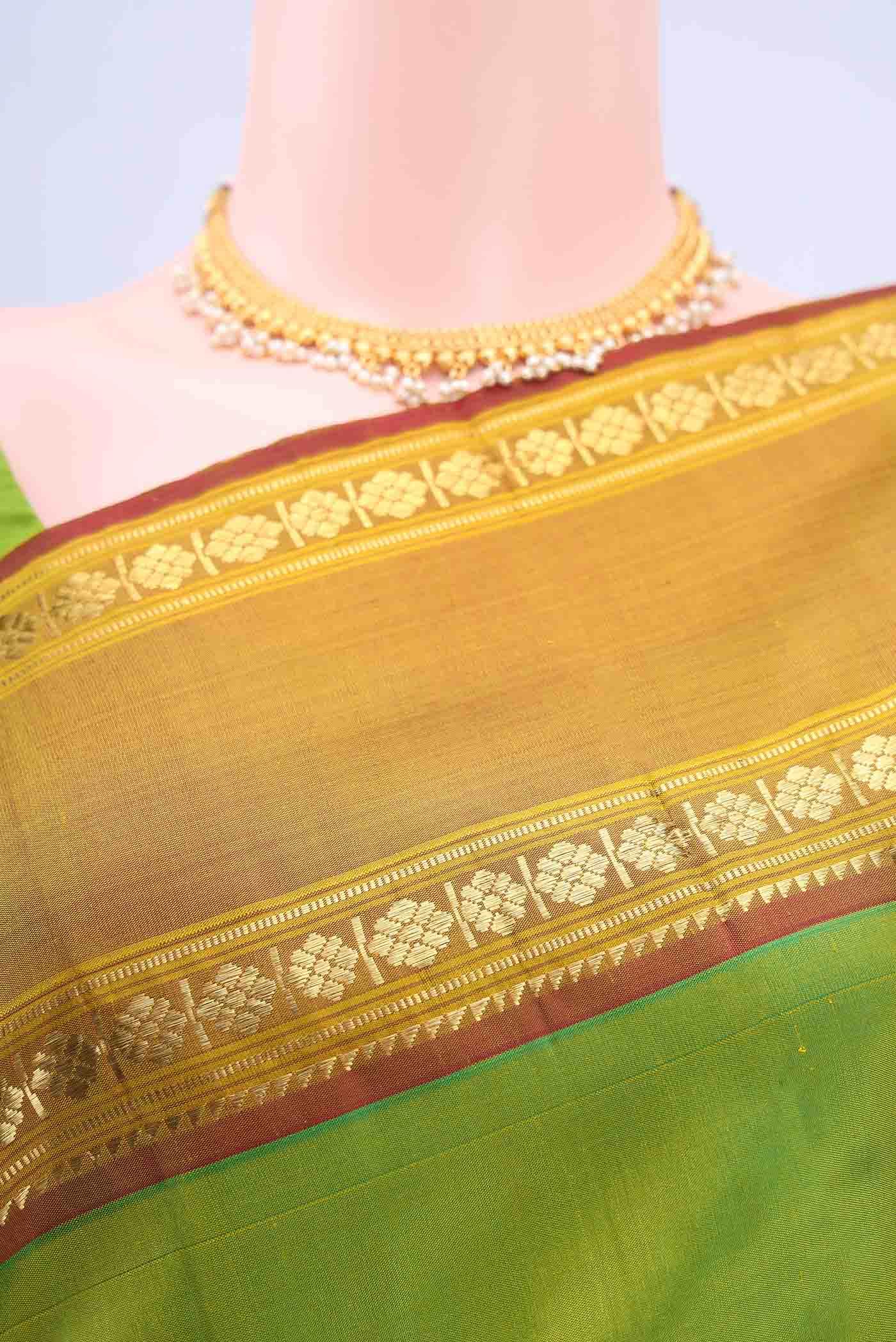Light Green Kanchipuram Silk Saree