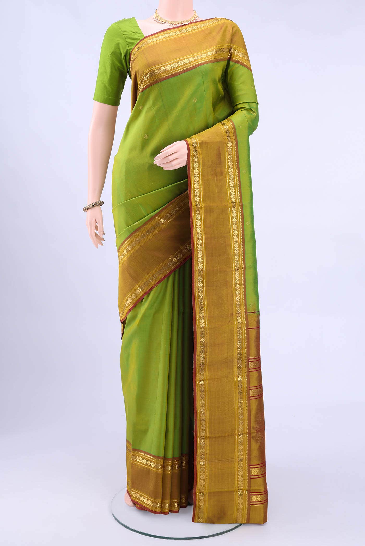 Light Green Kanchipuram Silk Saree
